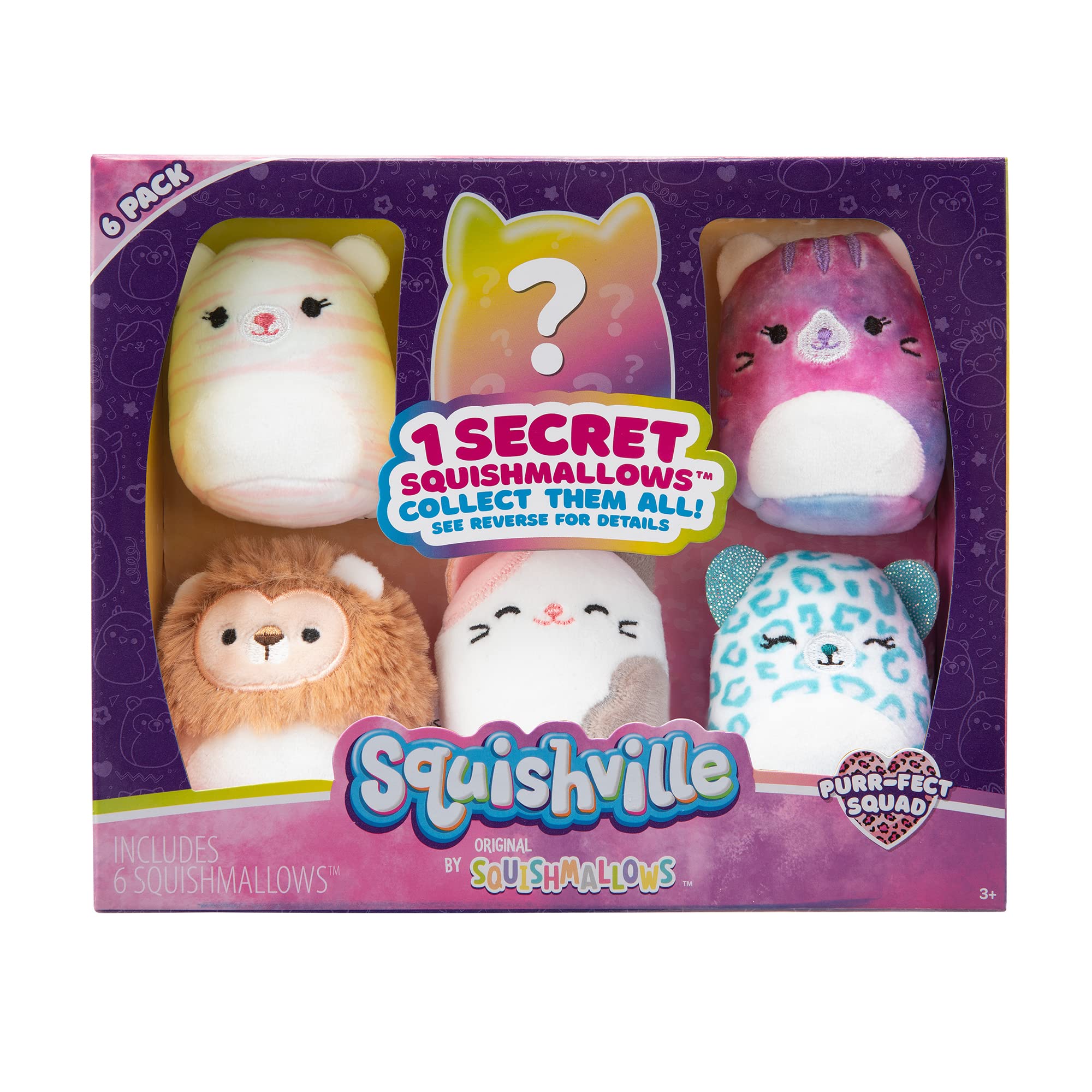 Foto 3 pulgar | Juguete De Peluche Squishville Purr-fect Squad Con 6 Squishmallows - Venta Internacional.