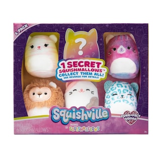 Foto 2 | Juguete De Peluche Squishville Purr-fect Squad Con 6 Squishmallows - Venta Internacional.