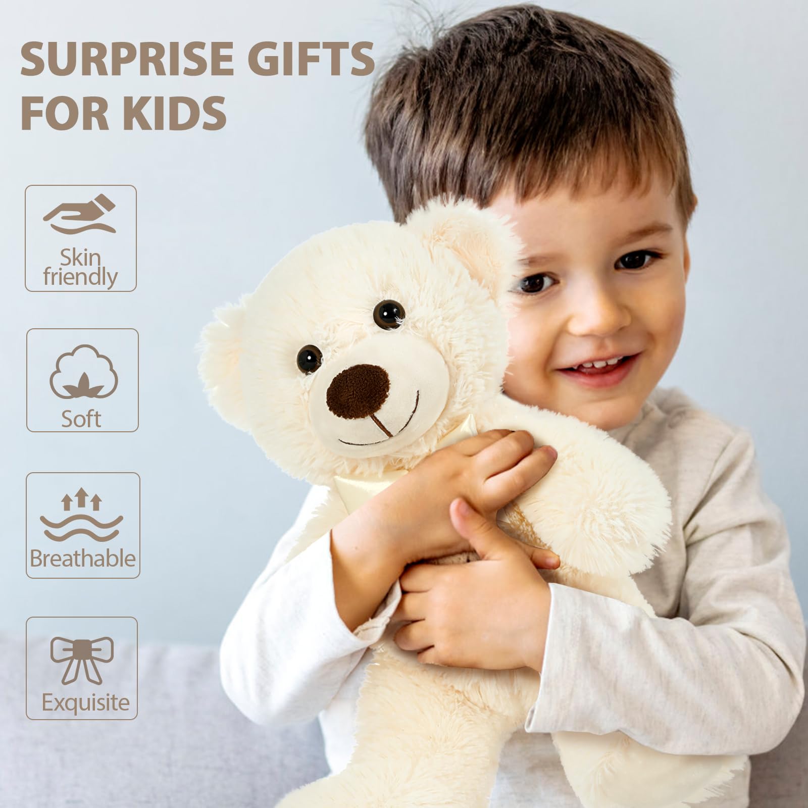 Foto 4 | Peluche Morismos, Oso De Peluche, Baby Shower, 14 Pulgadas, Paquete De 10 - Venta Internacional.