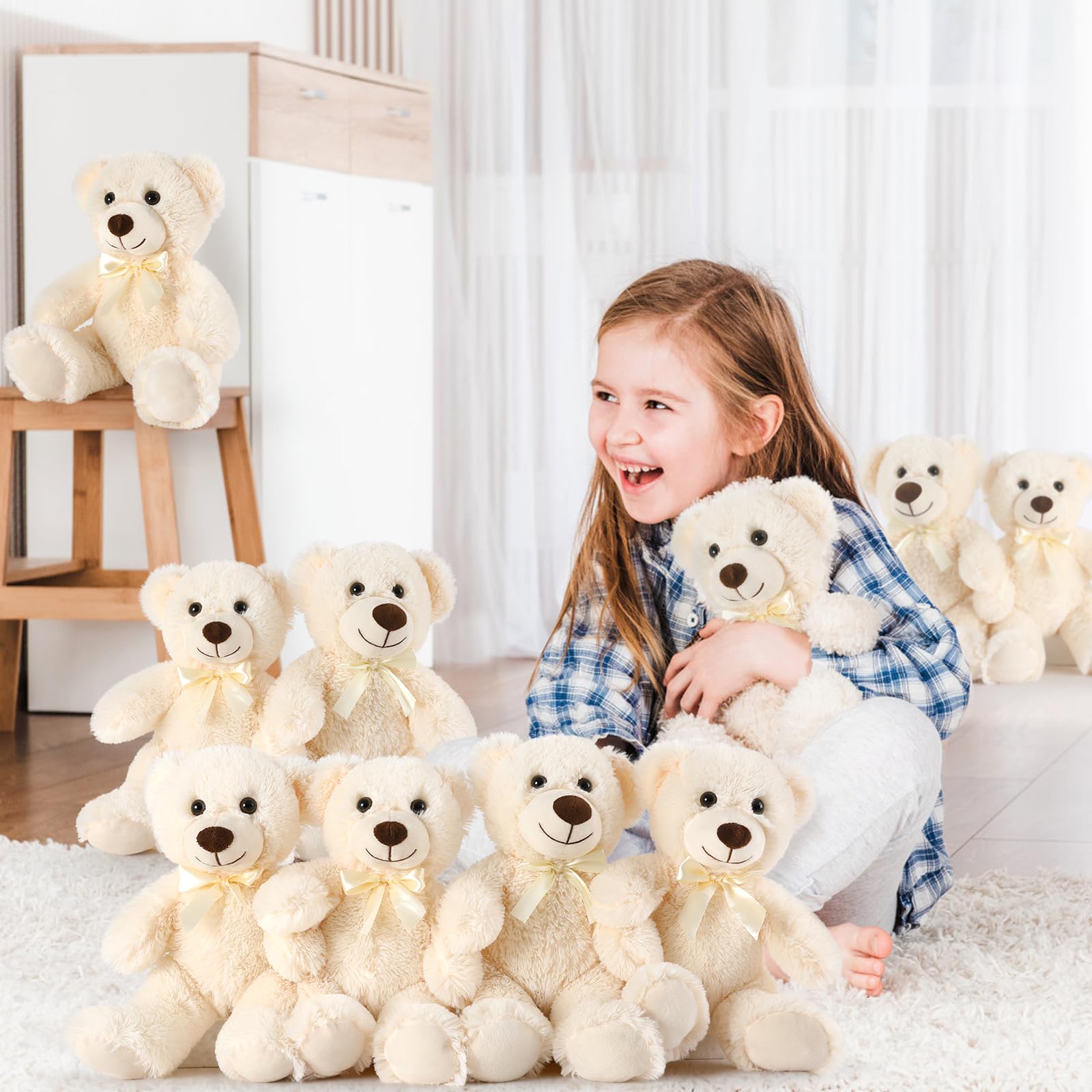 Foto 6 | Peluche Morismos, Oso De Peluche, Baby Shower, 14 Pulgadas, Paquete De 10 - Venta Internacional.