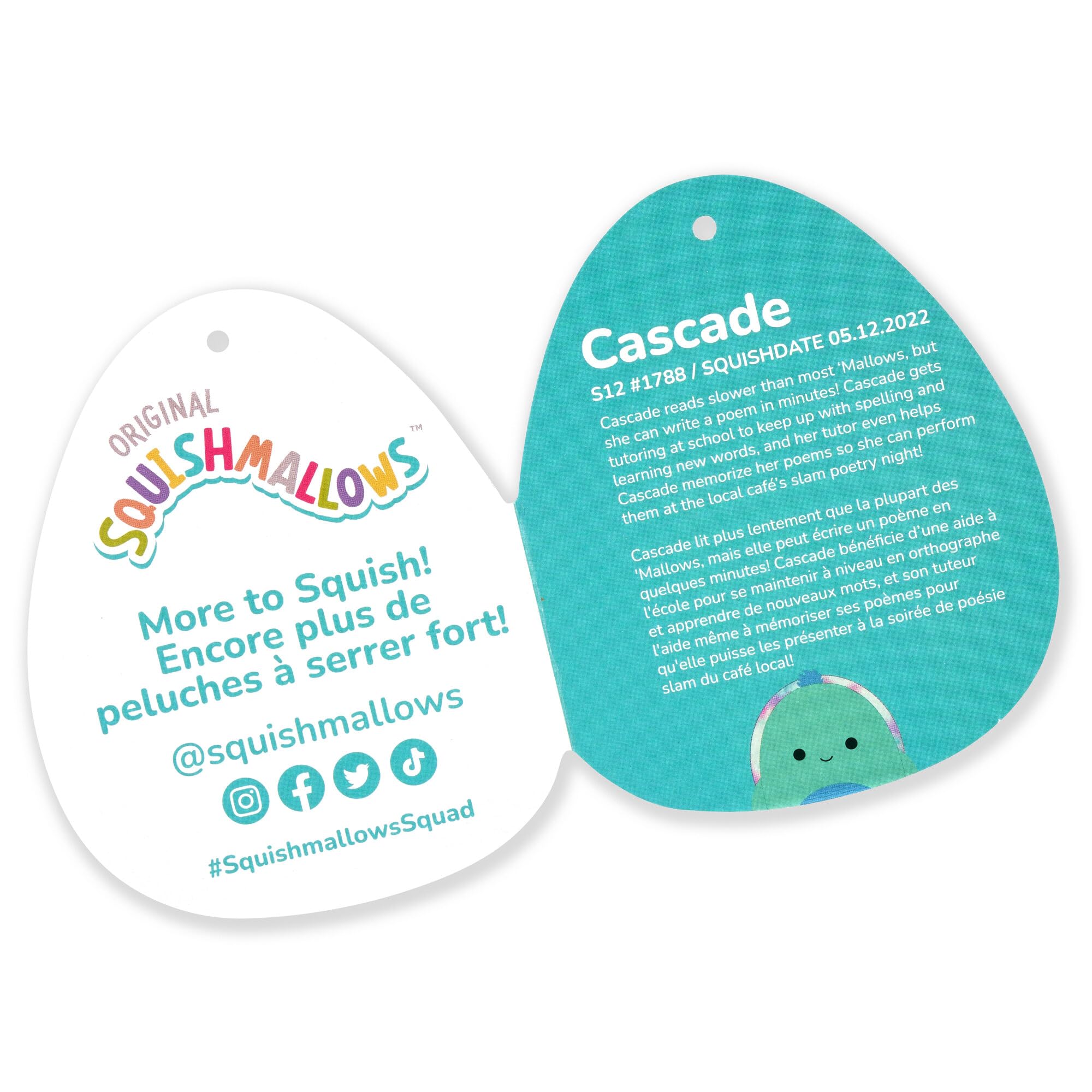 Foto 4 pulgar | Peluche Squishmallows Original Cascade Teal Turtle 30 Cm - Venta Internacional.