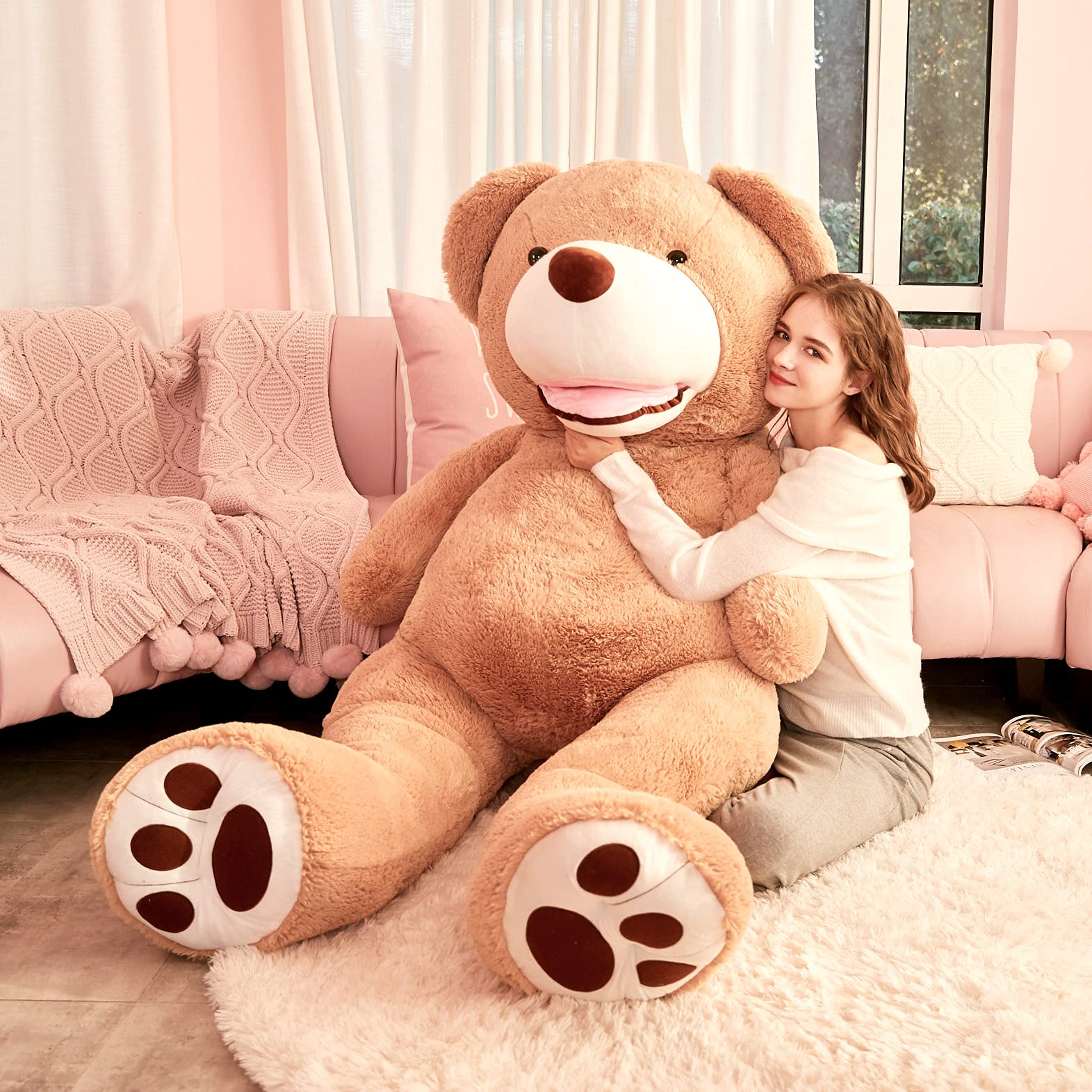 Foto 6 pulgar | Peluche Gigante Ikasa Con Forma De Oso De Peluche, 198 Cm, Color Marrón - Venta Internacional.