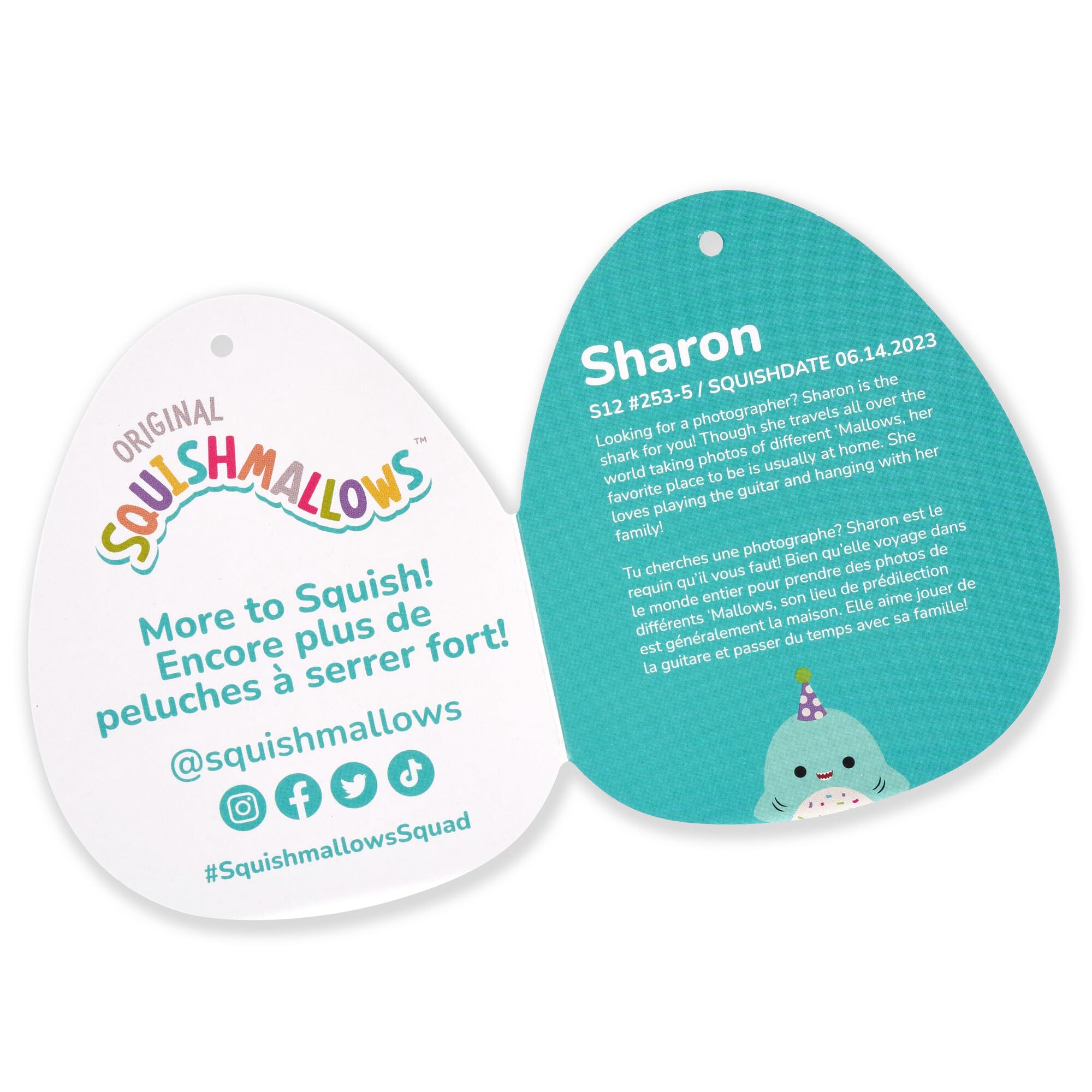 Foto 4 pulgar | Peluche Squishmallows Original Sharon Teal Shark 30 Cm - Venta Internacional.