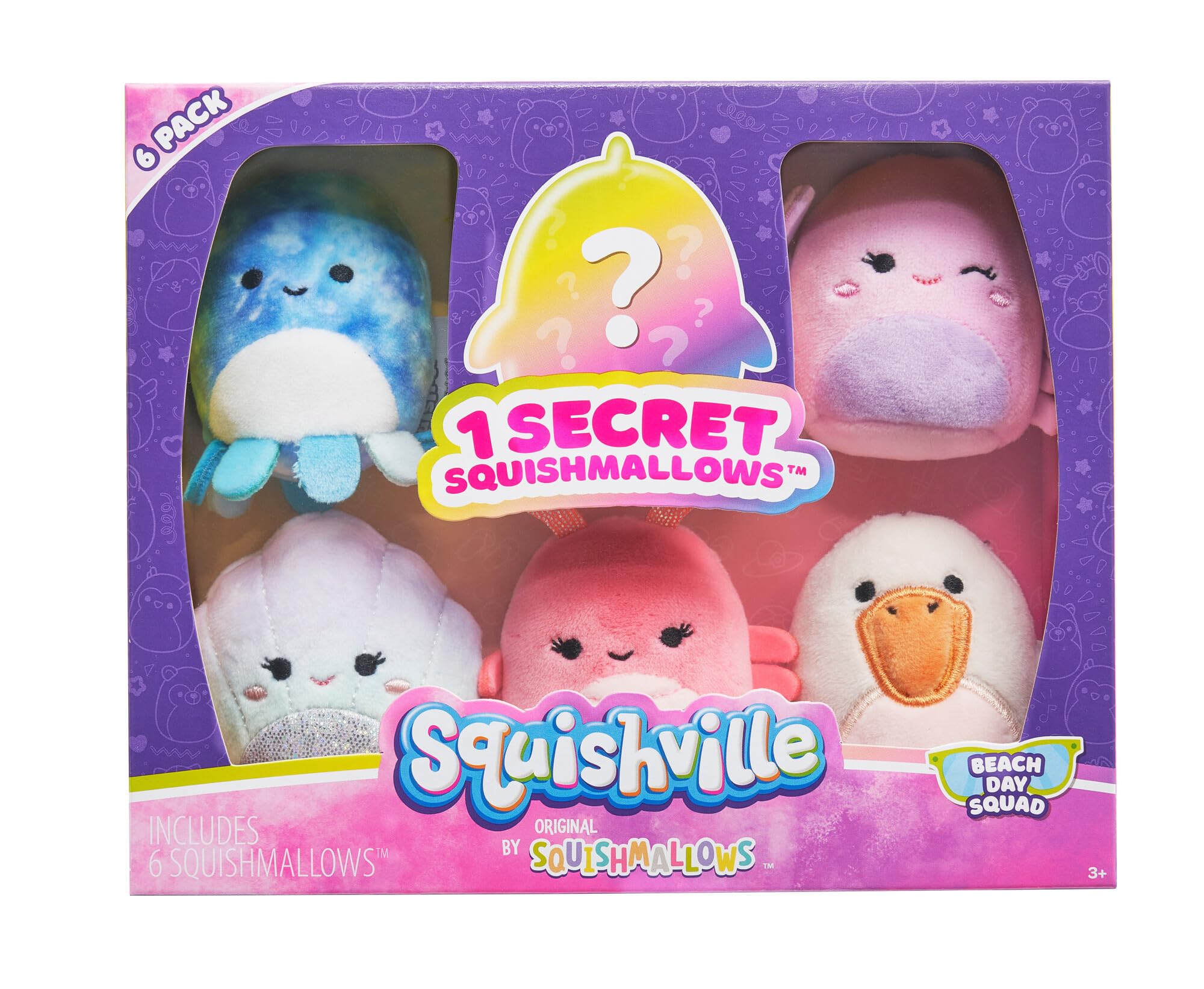 Peluche Squishville De Original Squishmallows Beach Day Squad - Venta Internacional.