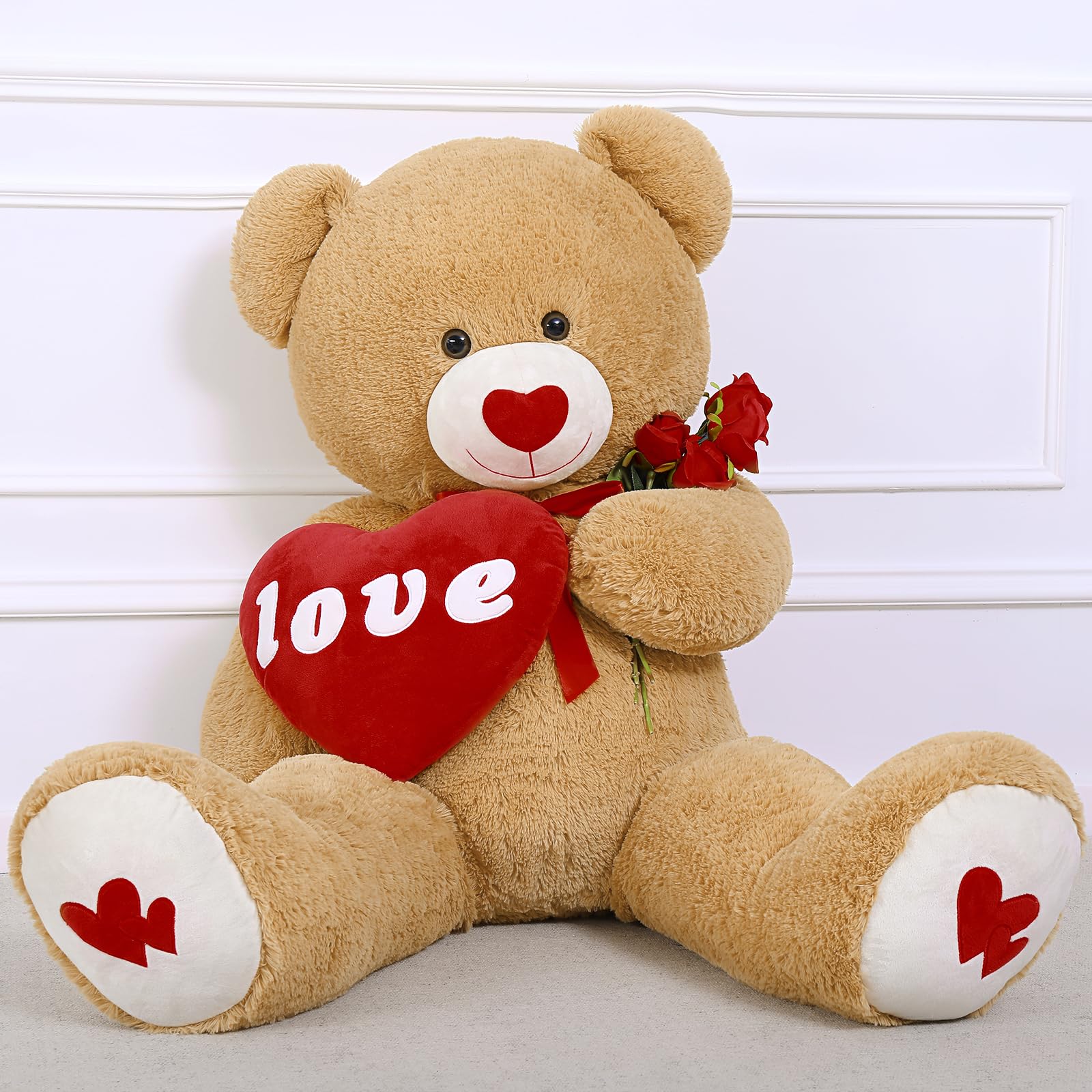 Foto 3 pulgar | Peluche Gigante Morismos con Forma de Corazón 120 Cm - Venta Internacional