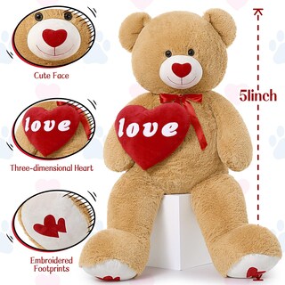 Foto 4 | Peluche Gigante Morismos con Forma de Corazón 120 Cm - Venta Internacional