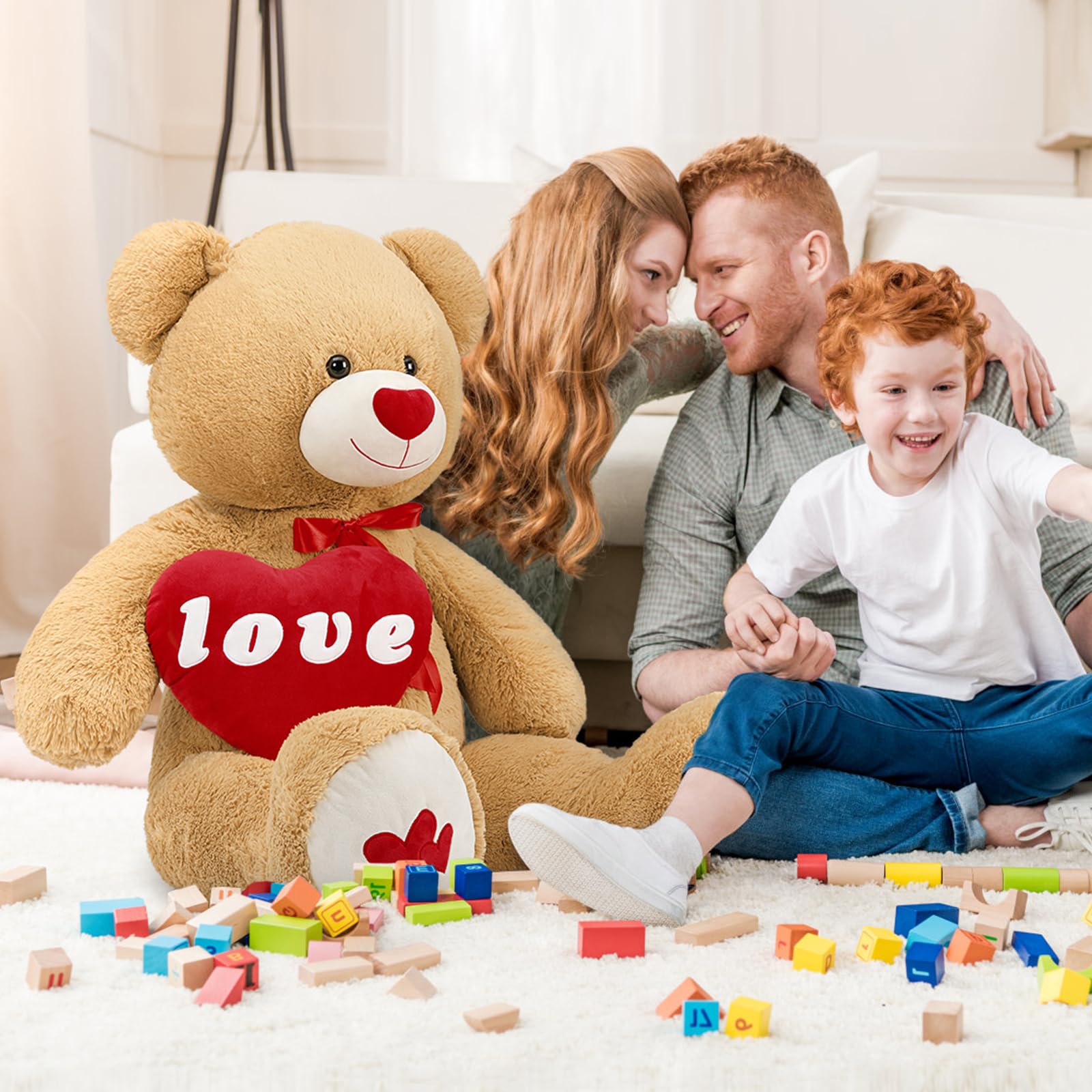 Foto 7 pulgar | Peluche Gigante Morismos con Forma de Corazón 120 Cm - Venta Internacional