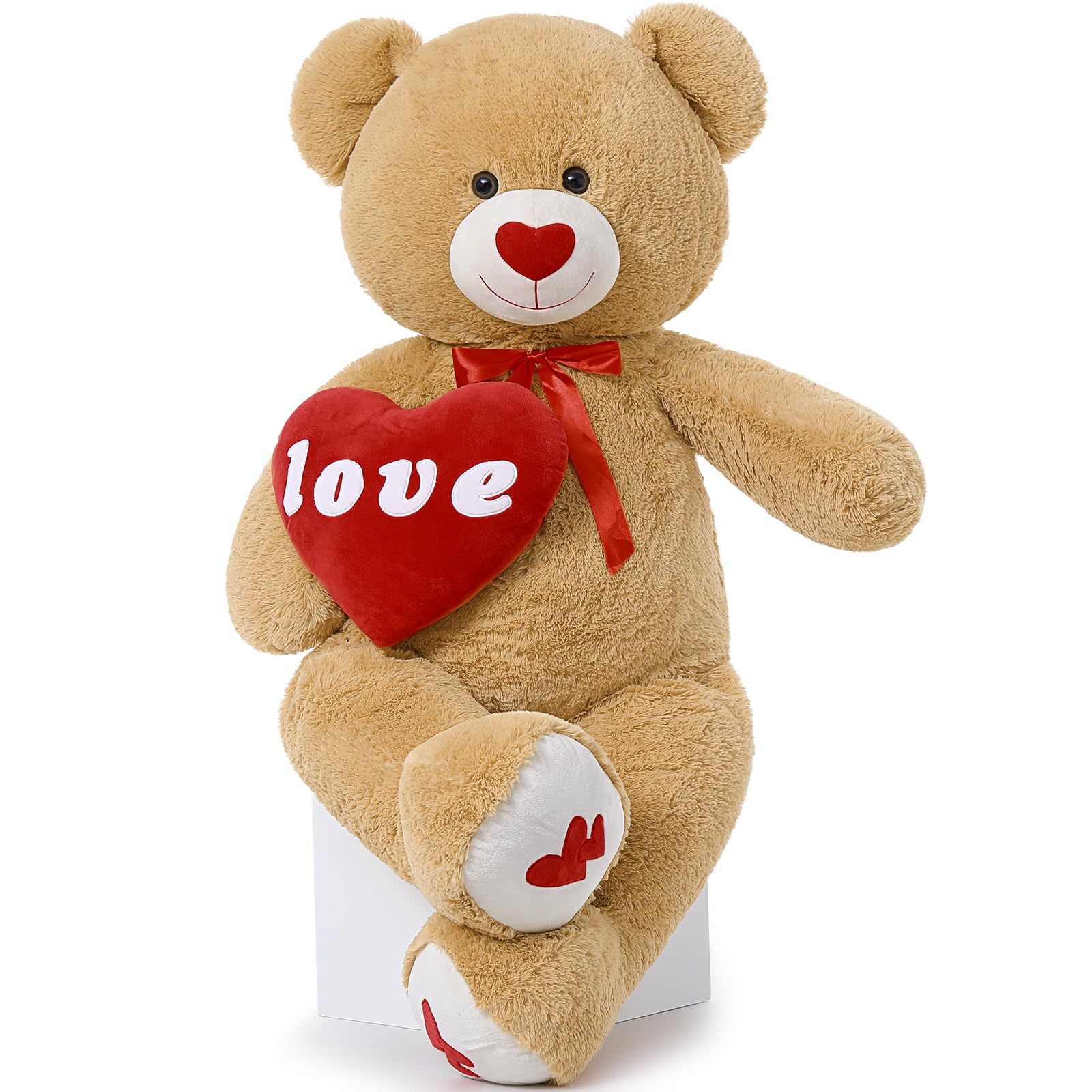 Foto 8 pulgar | Peluche Gigante Morismos con Forma de Corazón 120 Cm - Venta Internacional