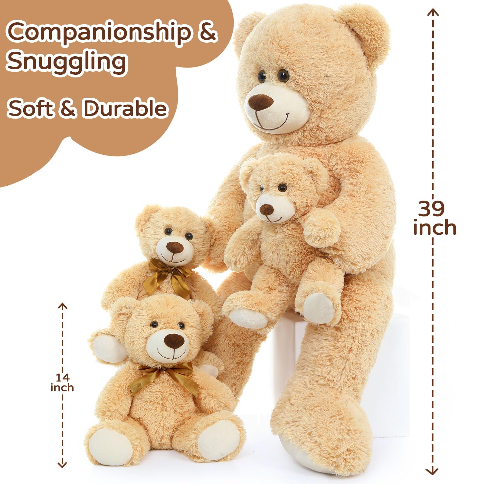 Foto 5 pulgar | Peluche De Peluche Morismos Giant Con Bebés De 100 Cm - Venta Internacional.