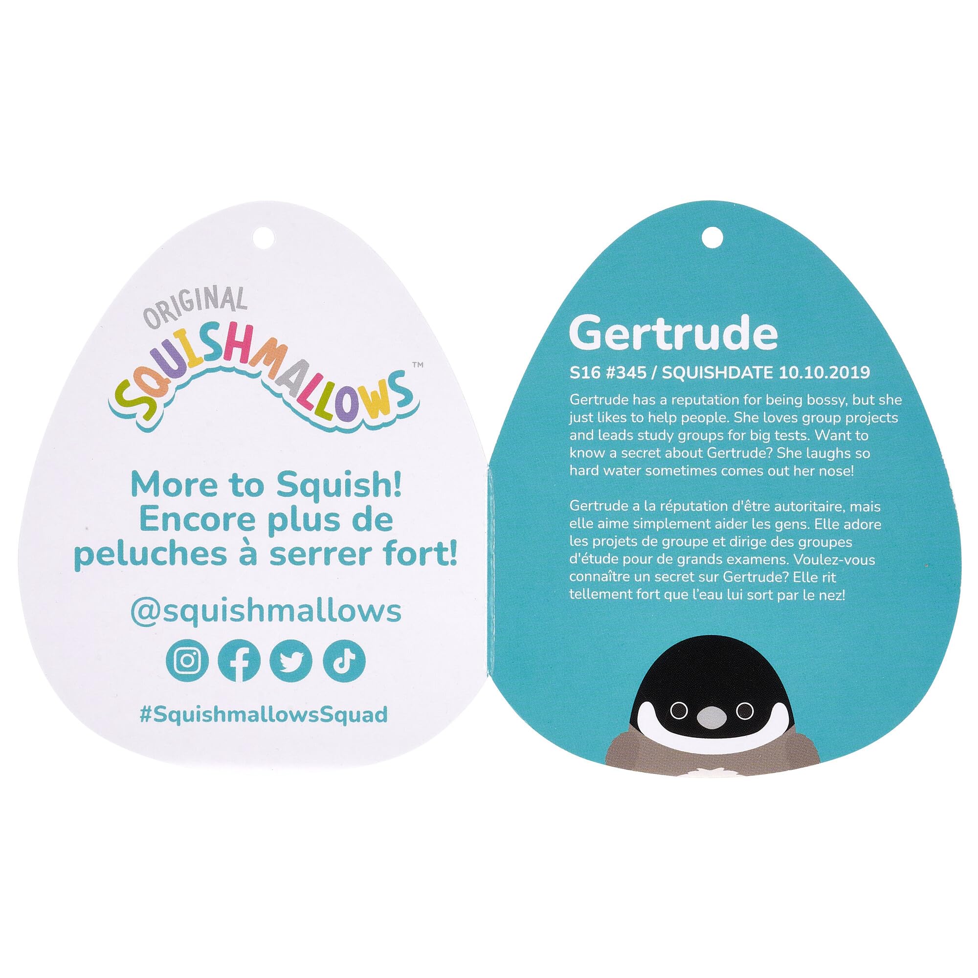 Foto 4 pulgar | Push Squishmallows Original Gertrude Canada Goose, 40 Cm - Venta Internacional.