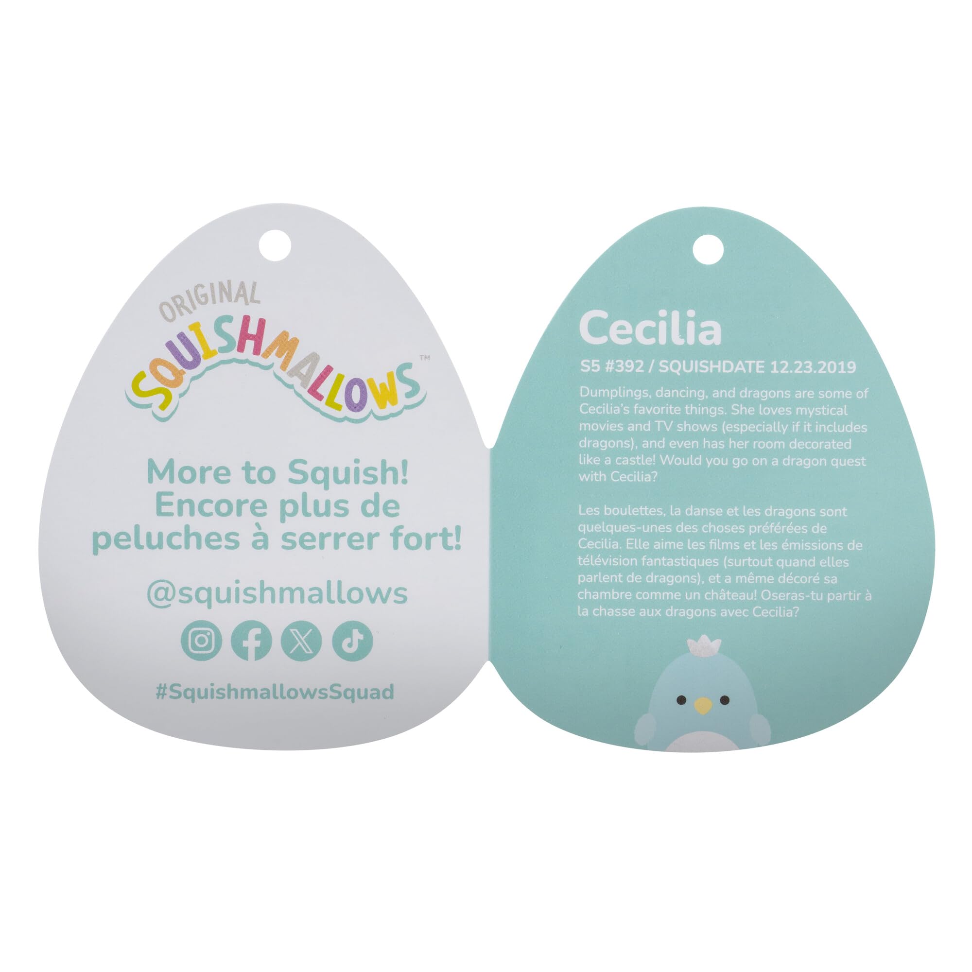 Foto 4 pulgar | Peluche Squishmallows Original Cecilia Blue Swan 13 Cm - Venta Internacional.