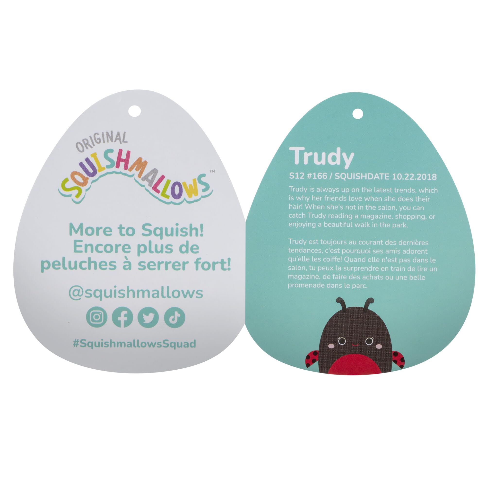 Foto 4 pulgar | Peluche Squishmallows Original Trudy Ladybug 30 Cm - Venta Internacional.