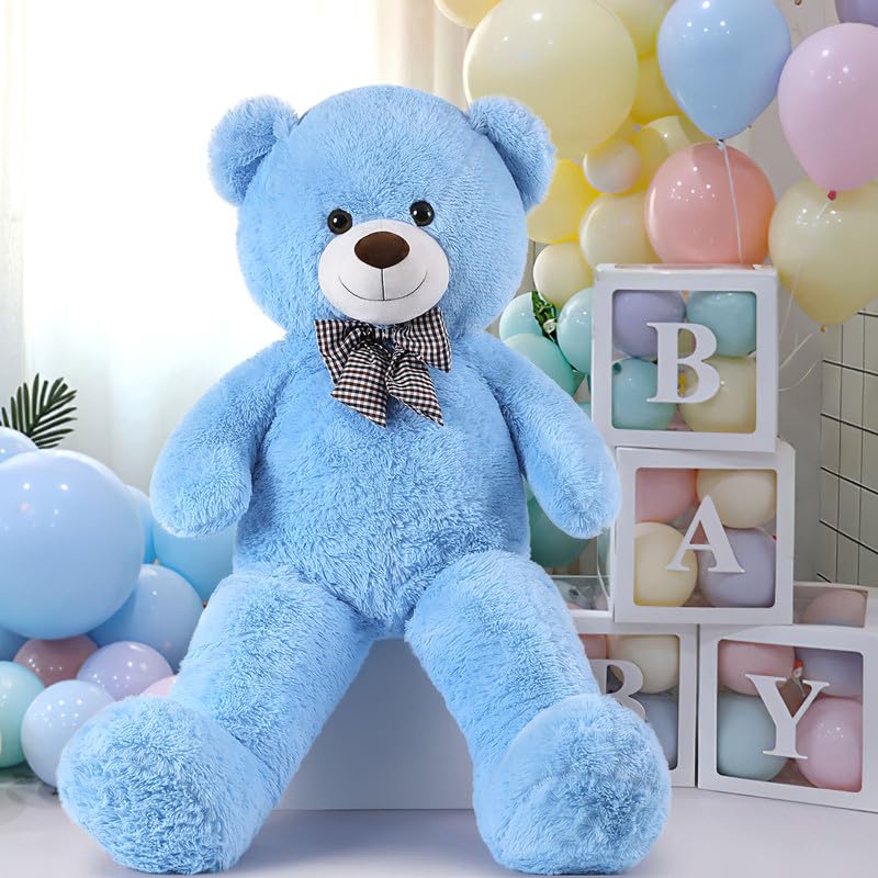 Foto 3 pulgar | Oso De Peluche Morismos De Peluche Gigante Azul De 120 Cm Para Novia - Venta Internacional.