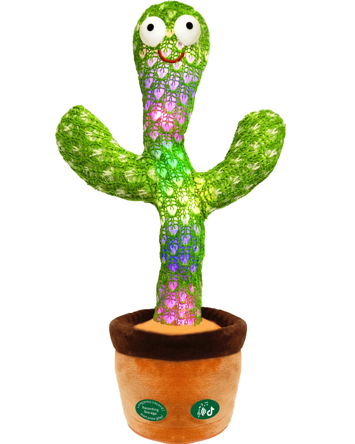 Talking Cactus Toy Pbooo, Volumen Ajustable Con Luz Led - Venta Internacional.