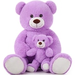 Oso de Peluche Morismos Giant Mommy & Baby Purple - Venta Internacional