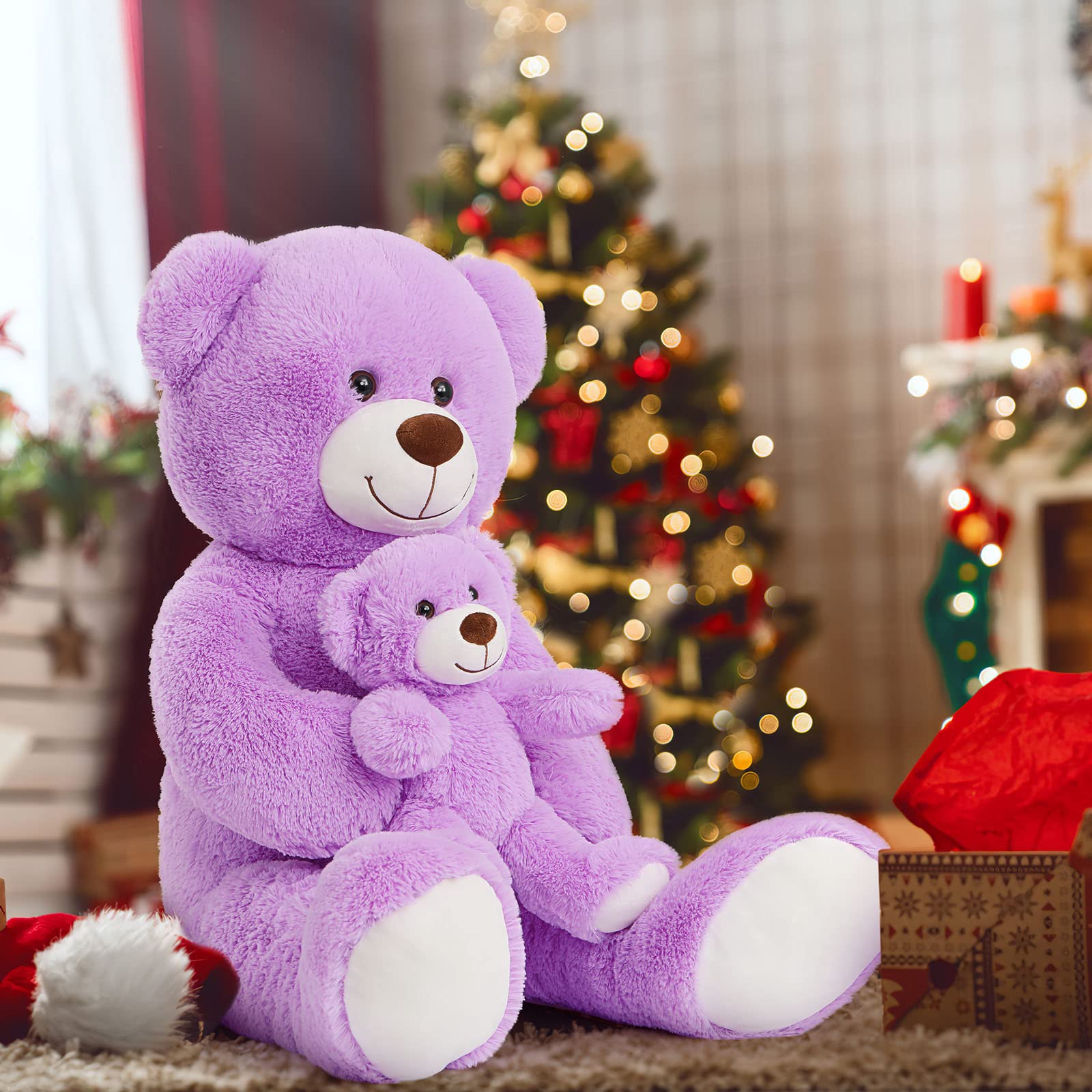 Foto 4 | Oso de Peluche Morismos Giant Mommy & Baby Purple - Venta Internacional
