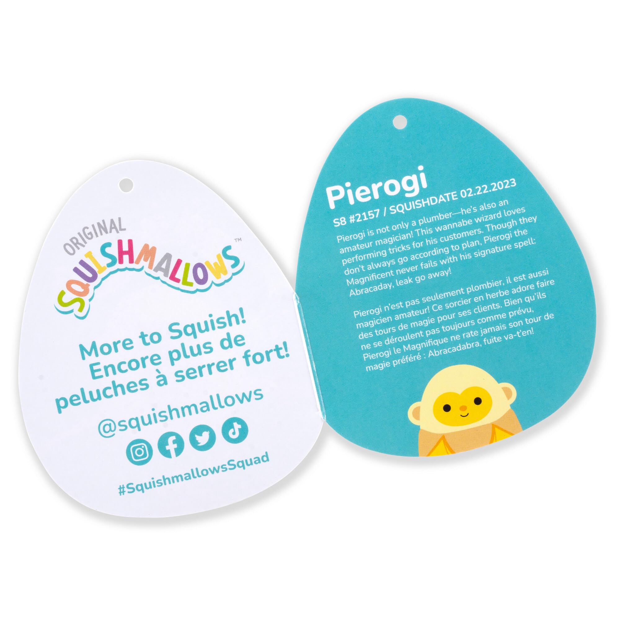 Foto 4 pulgar | Peluche Squishmallows Banana Monkey Pierogi-Venta Internacional