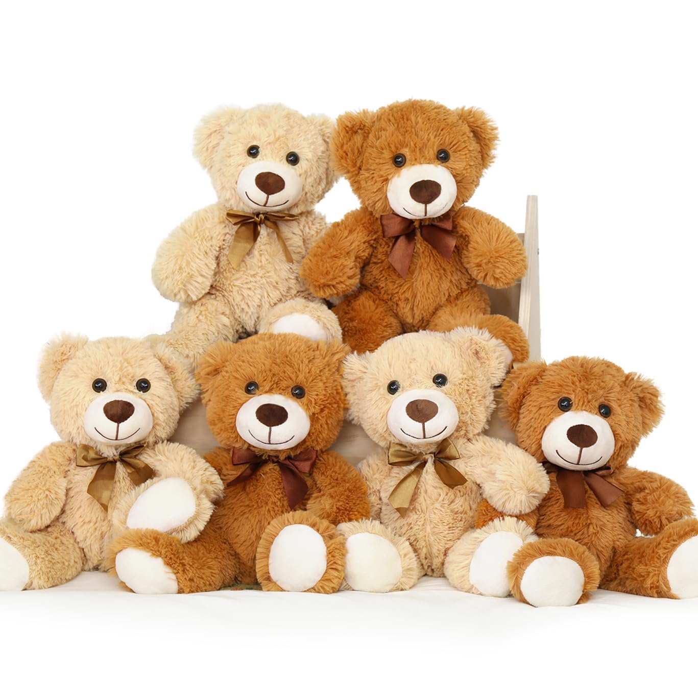 Teddy Bears Morismos De 14 Pulgadas A Granel, 6 Paquetes De Animales De Peluche - Venta Internacional.