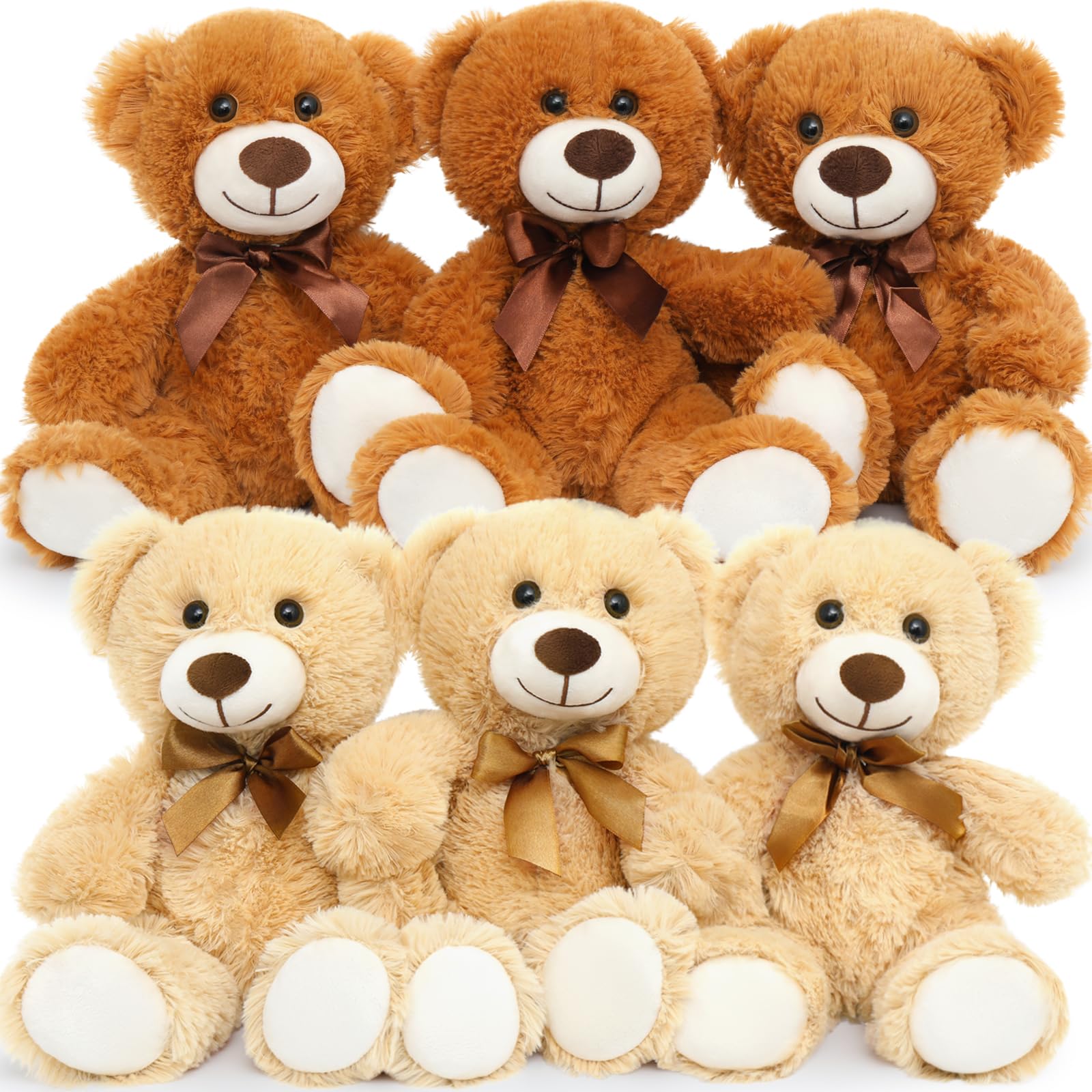 Foto 8 pulgar | Teddy Bears Morismos De 14 Pulgadas A Granel, 6 Paquetes De Animales De Peluche - Venta Internacional.