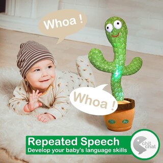 Foto 3 | Juguete Dancing Talking Cactus Pbooo Volumen Ajustable con Led - Venta Internacional