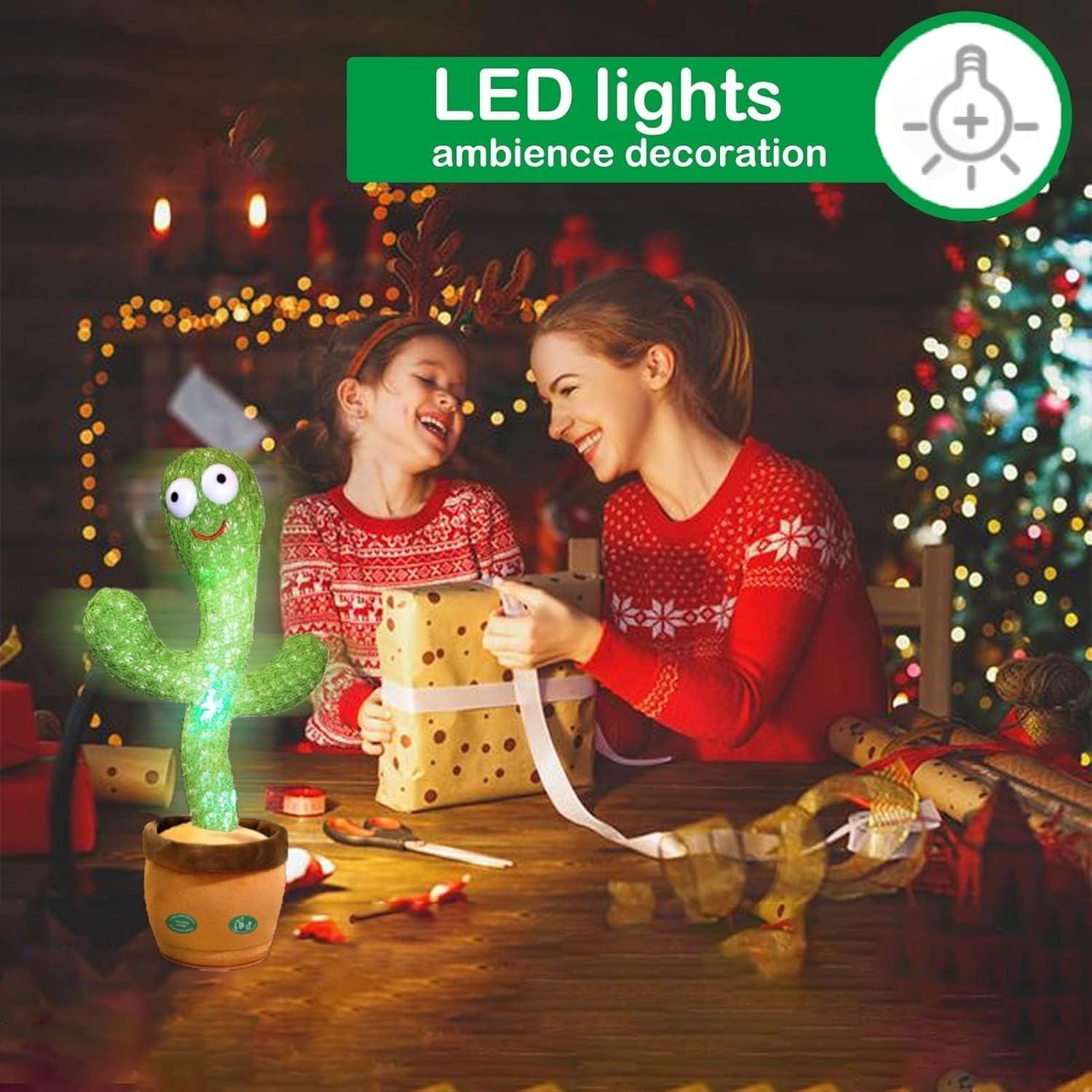 Foto 7 pulgar | Juguete Dancing Talking Cactus Pbooo Volumen Ajustable con Led - Venta Internacional