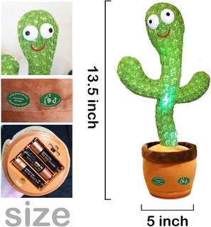 Foto 7 | Juguete Dancing Talking Cactus Pbooo Volumen Ajustable con Led - Venta Internacional