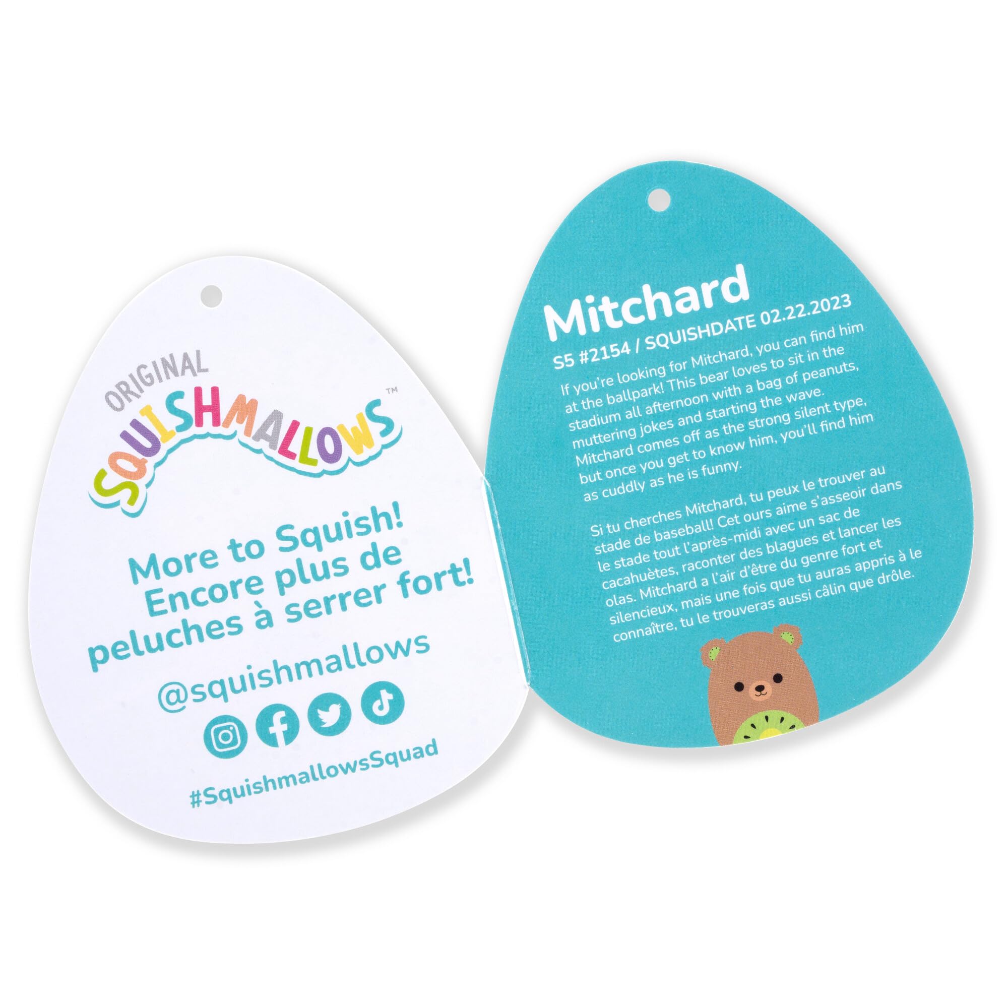 Foto 4 pulgar | Peluche Squishmallows Mitchard Kiwi Bear-Venta Internacional