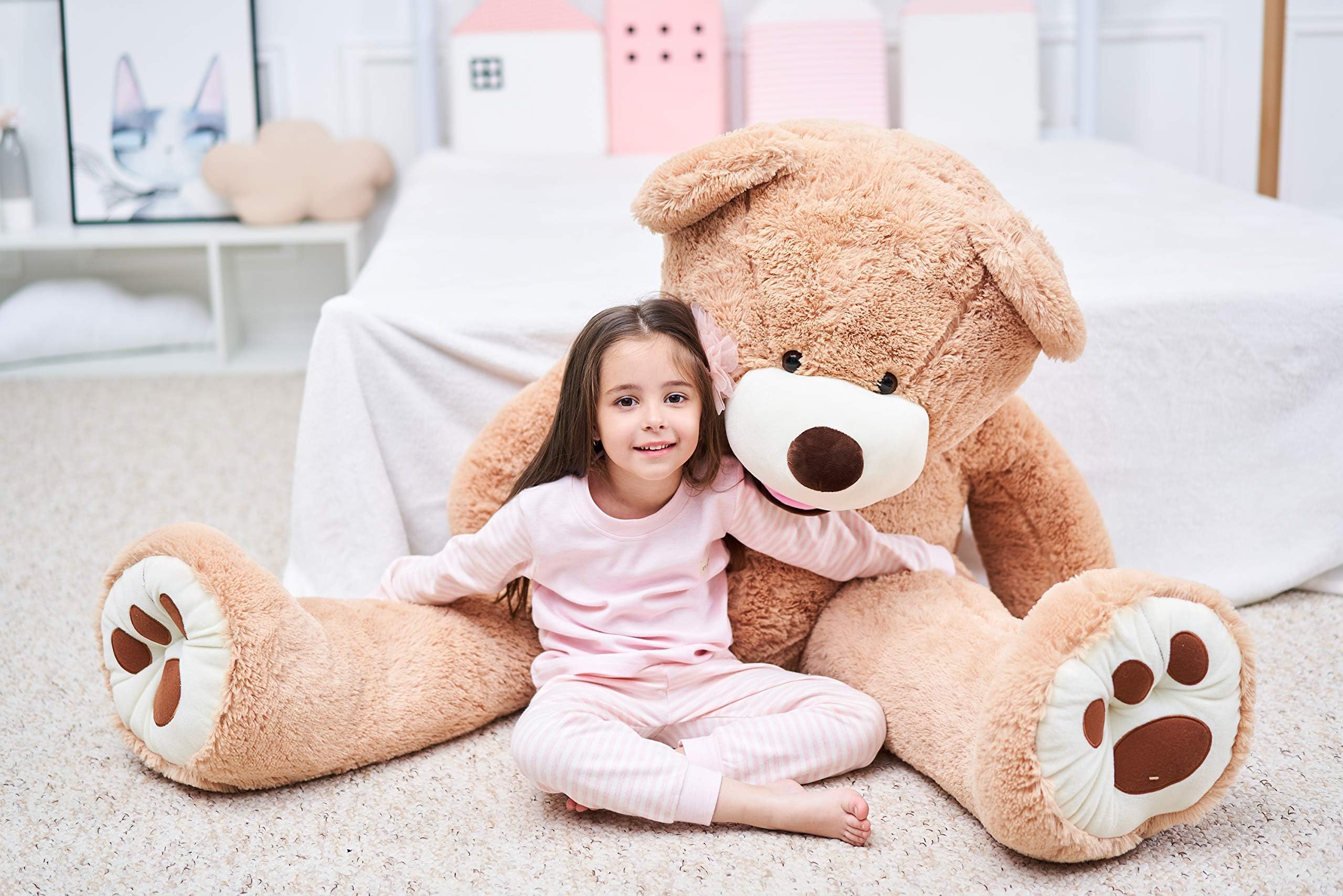 Foto 3 pulgar | Peluche Gigante Ikasa Con Forma De Oso De Peluche, 160 Cm, Color Marrón - Venta Internacional.