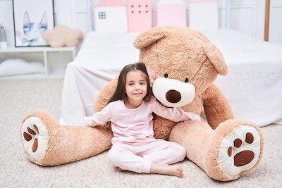 Foto 2 | Peluche Gigante Ikasa Con Forma De Oso De Peluche, 160 Cm, Color Marrón - Venta Internacional.