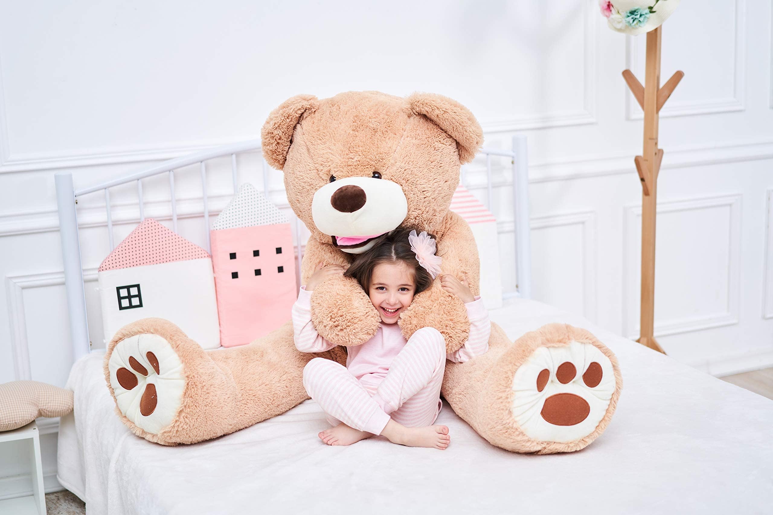 Foto 6 pulgar | Peluche Gigante Ikasa Con Forma De Oso De Peluche, 160 Cm, Color Marrón - Venta Internacional.