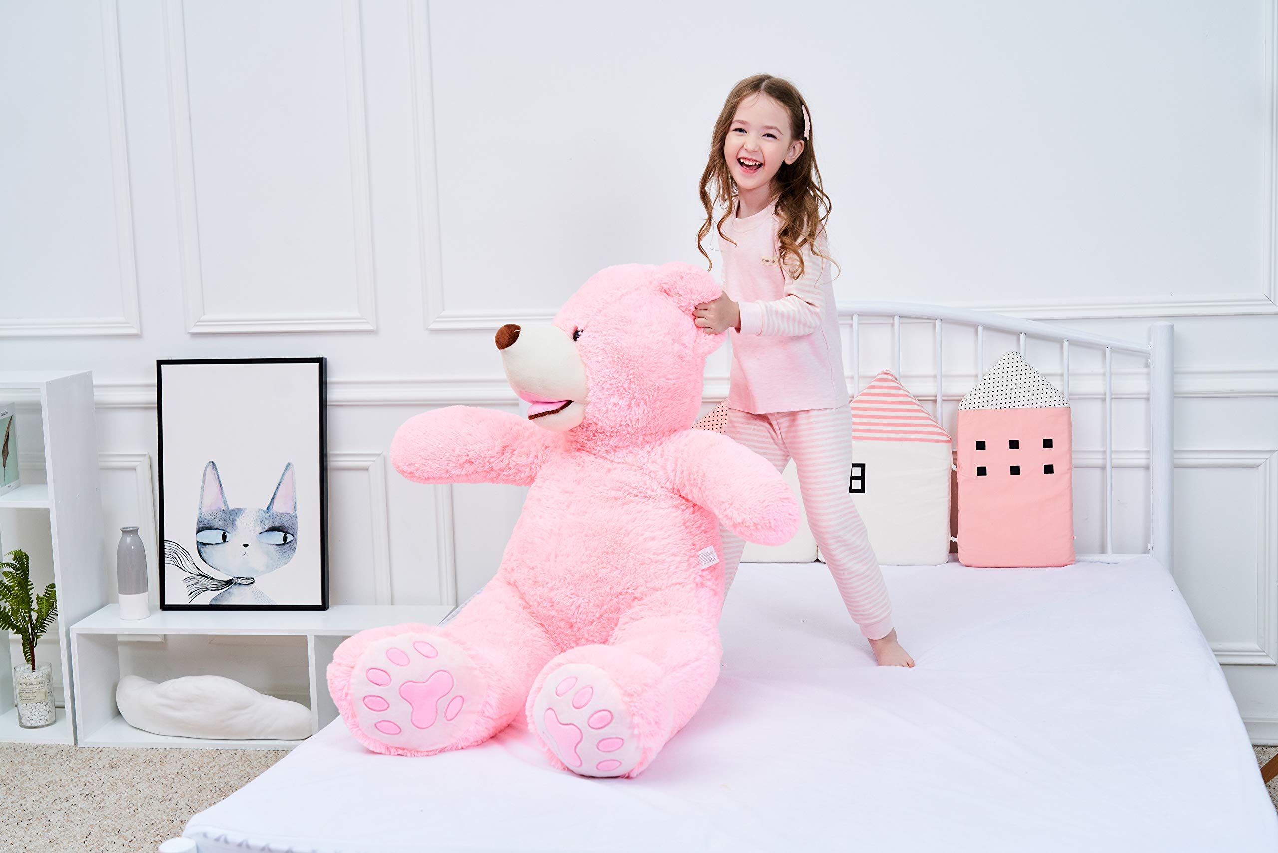 Foto 3 pulgar | Peluche Gigante Ikasa Con Forma De Oso De Peluche, 100 Cm, Color Rosa - Venta Internacional.