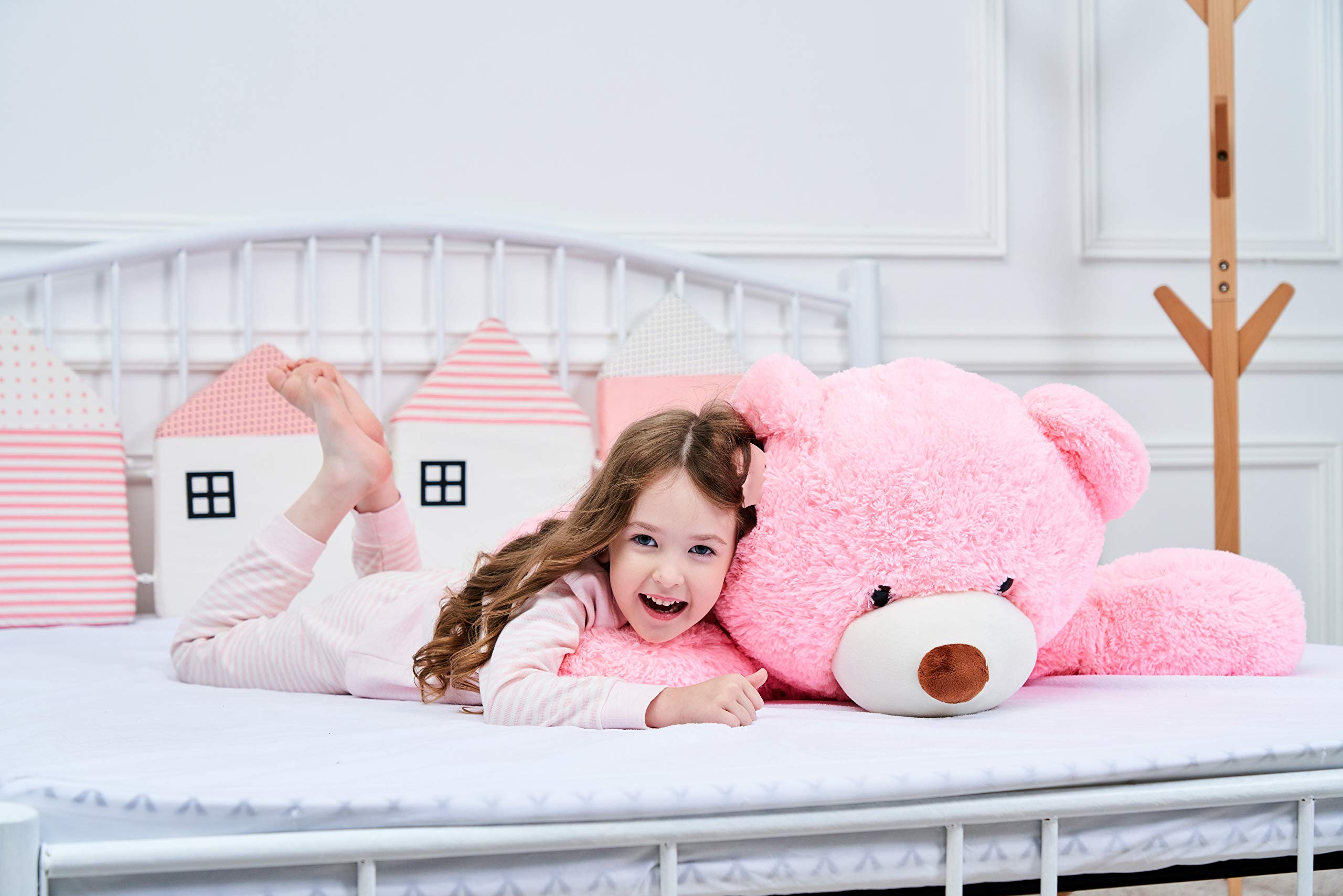 Foto 4 pulgar | Peluche Gigante Ikasa Con Forma De Oso De Peluche, 100 Cm, Color Rosa - Venta Internacional.