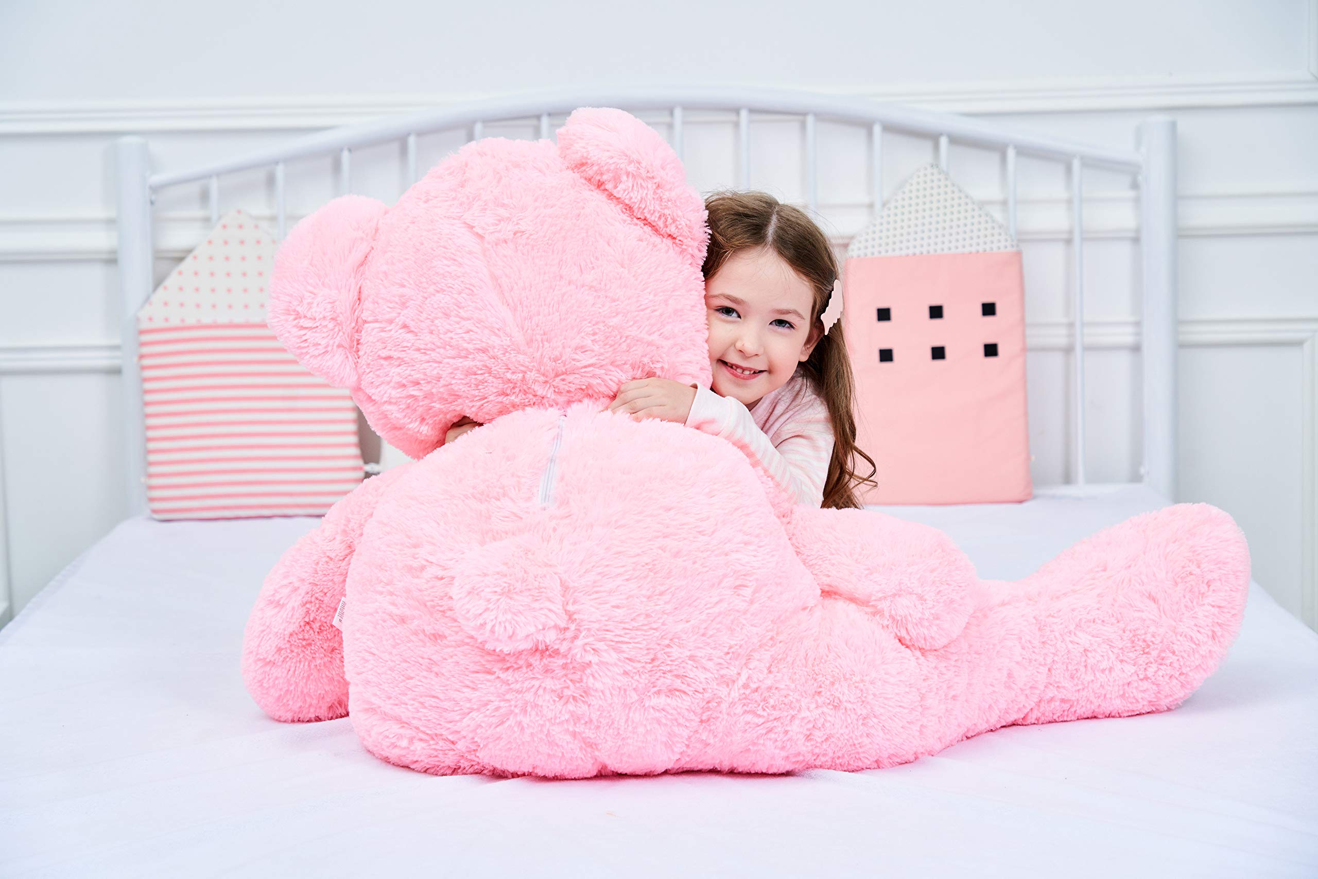 Foto 5 pulgar | Peluche Gigante Ikasa Con Forma De Oso De Peluche, 100 Cm, Color Rosa - Venta Internacional.
