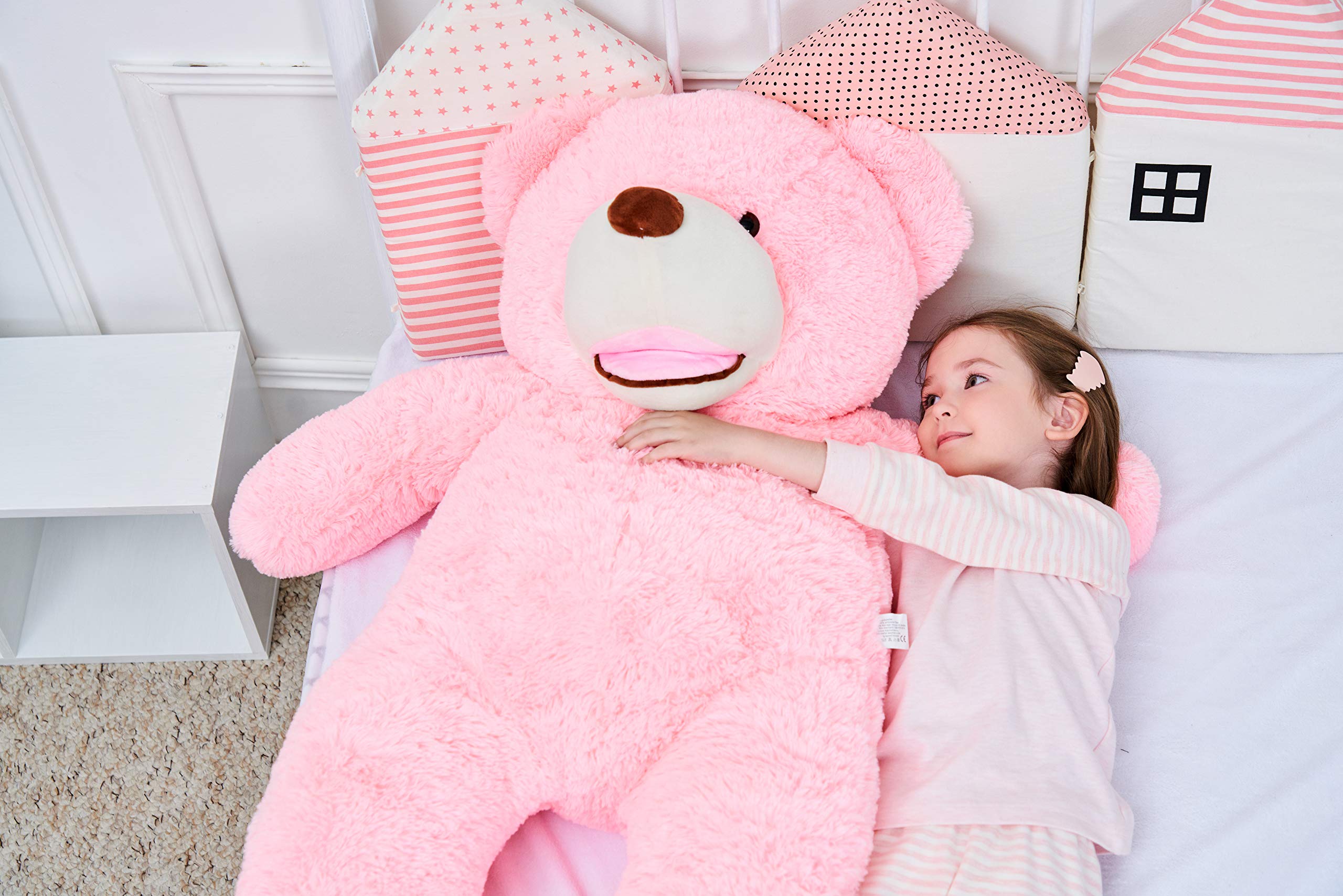 Foto 6 pulgar | Peluche Gigante Ikasa Con Forma De Oso De Peluche, 100 Cm, Color Rosa - Venta Internacional.