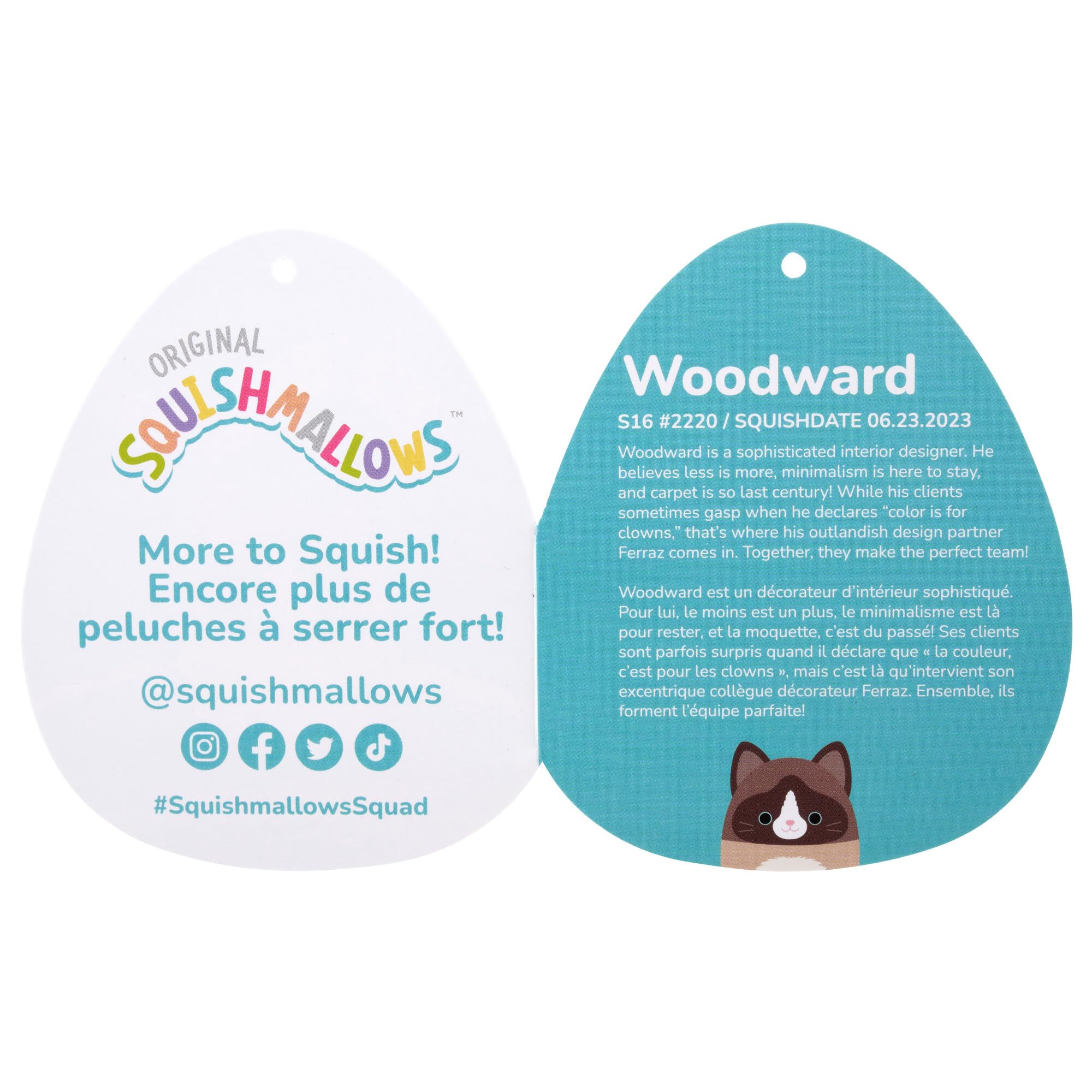Foto 4 pulgar | Peluche Squishmallows Gato Con Raquetas De Nieve-Venta Internacional