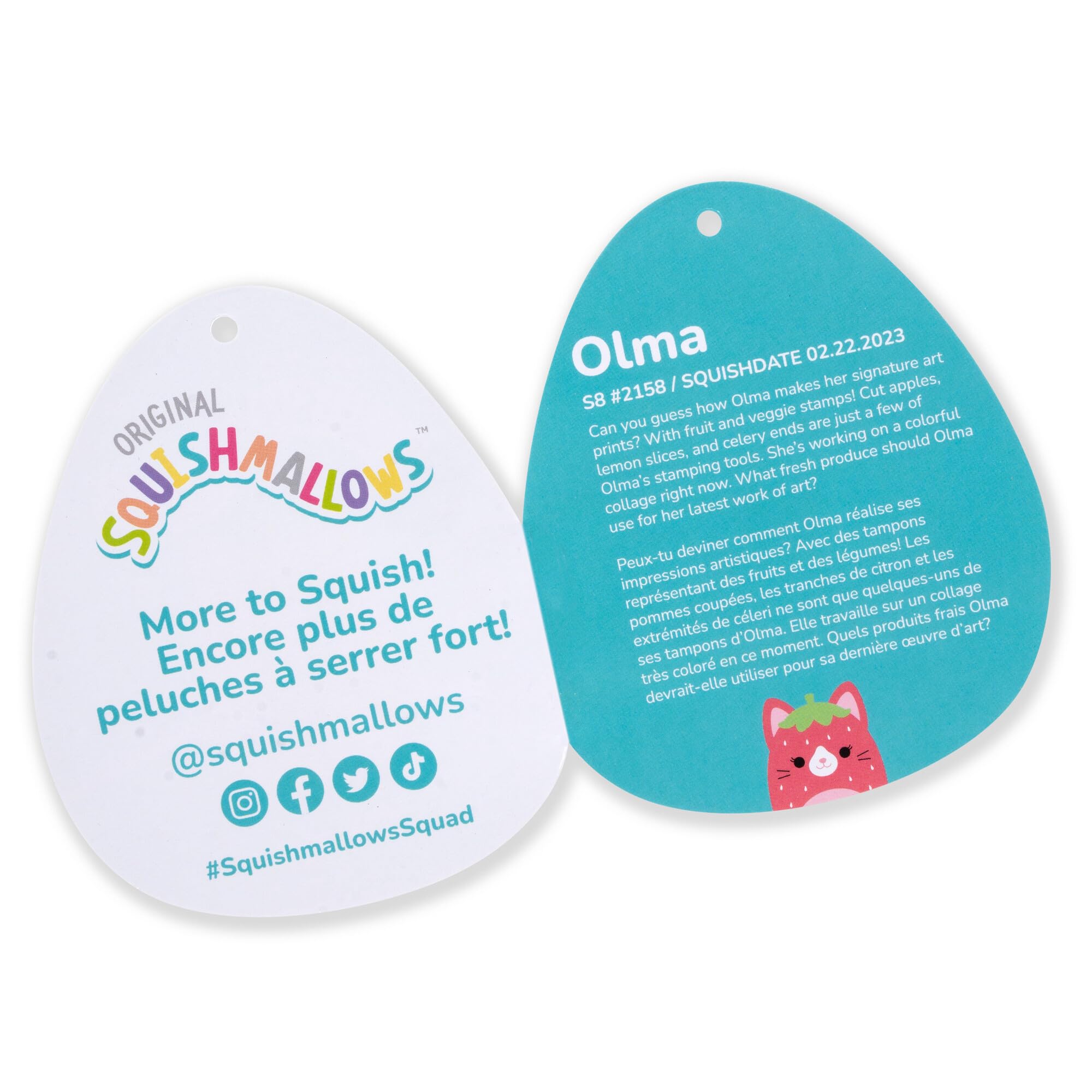 Foto 4 pulgar | Peluche Squishmallows Olma Strawberry Cat-Venta Internacional