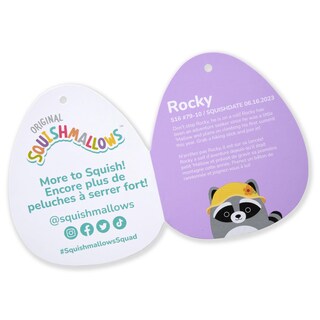 Foto 3 | Peluche Squishmallows de Mapache Rocky Grey-Venta Internacional