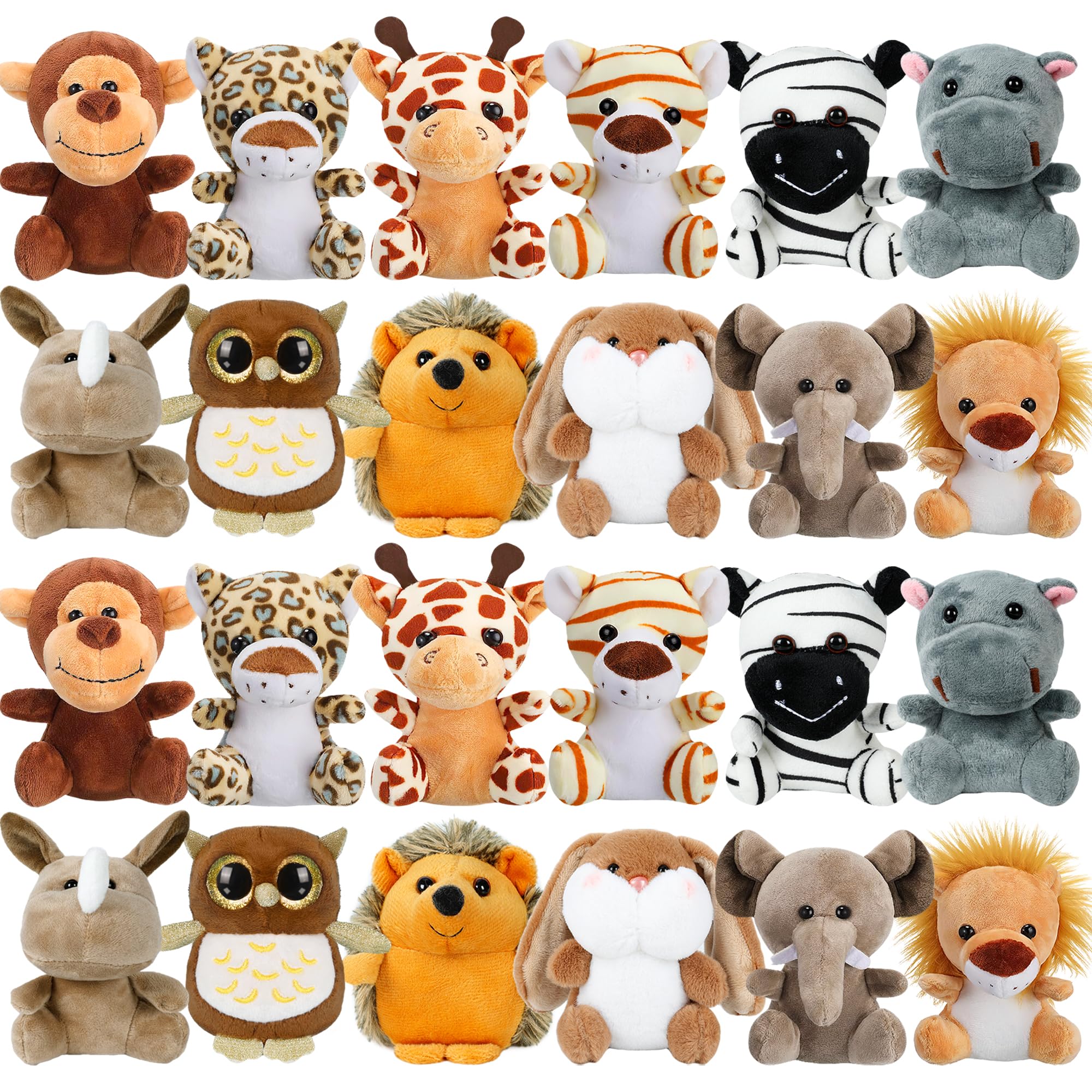 Peluches Arrozon Jungle, 10 Cm, 24 Unidades, Para Niños - Venta Internacional.