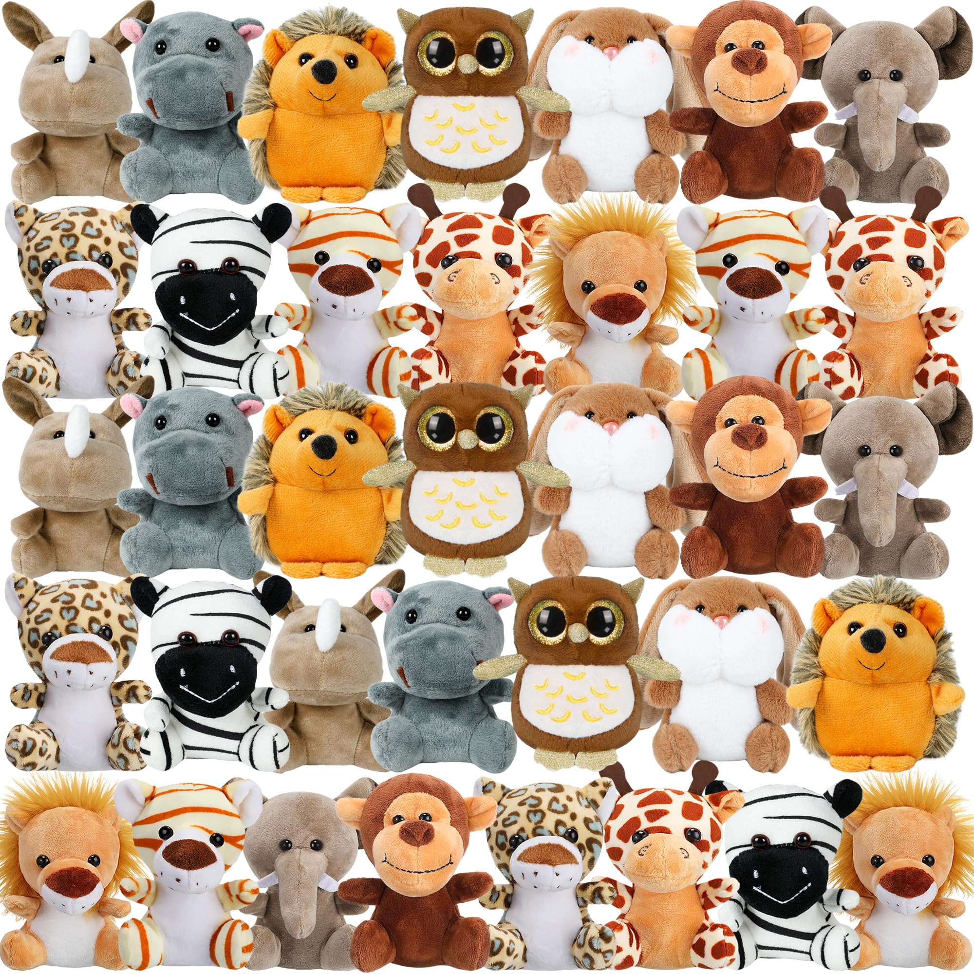 Foto 2 pulgar | Minipeluche Arrozon Con Forma De Animales De Peluche, 10 Cm, 36 Unidades, Diseño De La Jungla - Venta Internacional.
