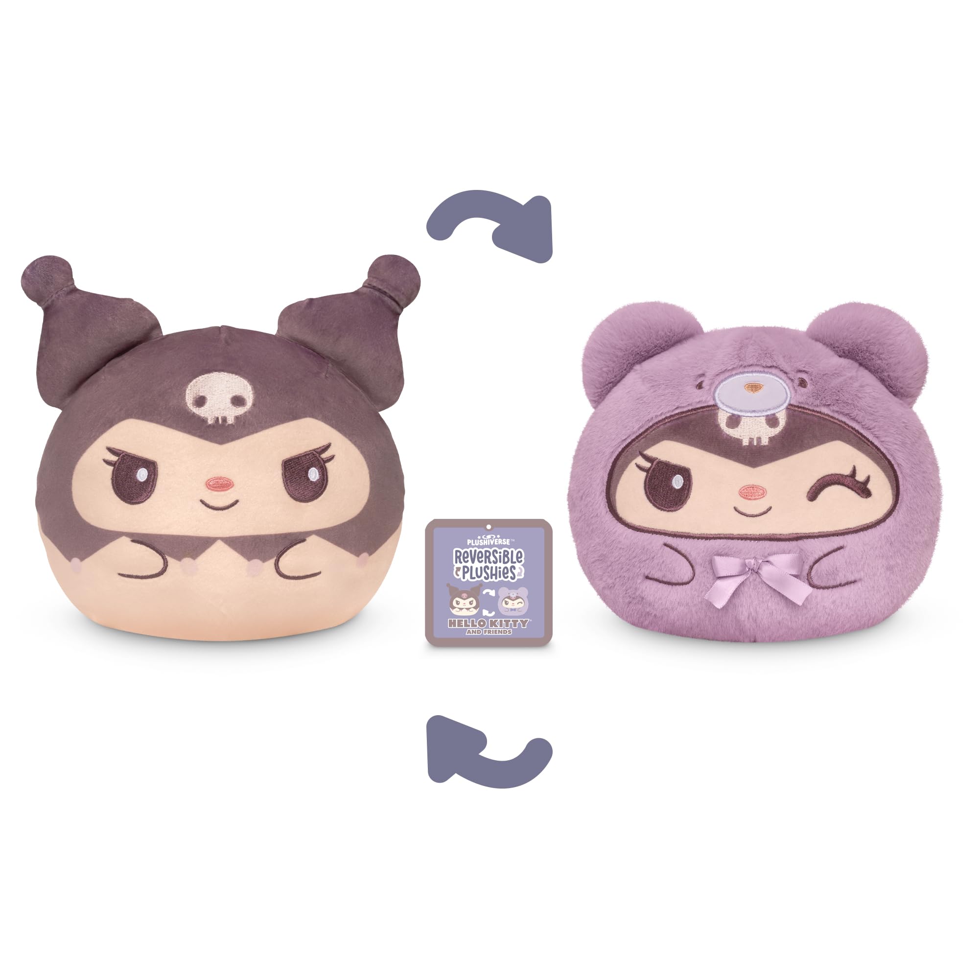 Foto 4 pulgar | Oso De Peluche Pushie Teeturtle Kuromi Reversible De 6 Pulgadas - Venta Internacional.