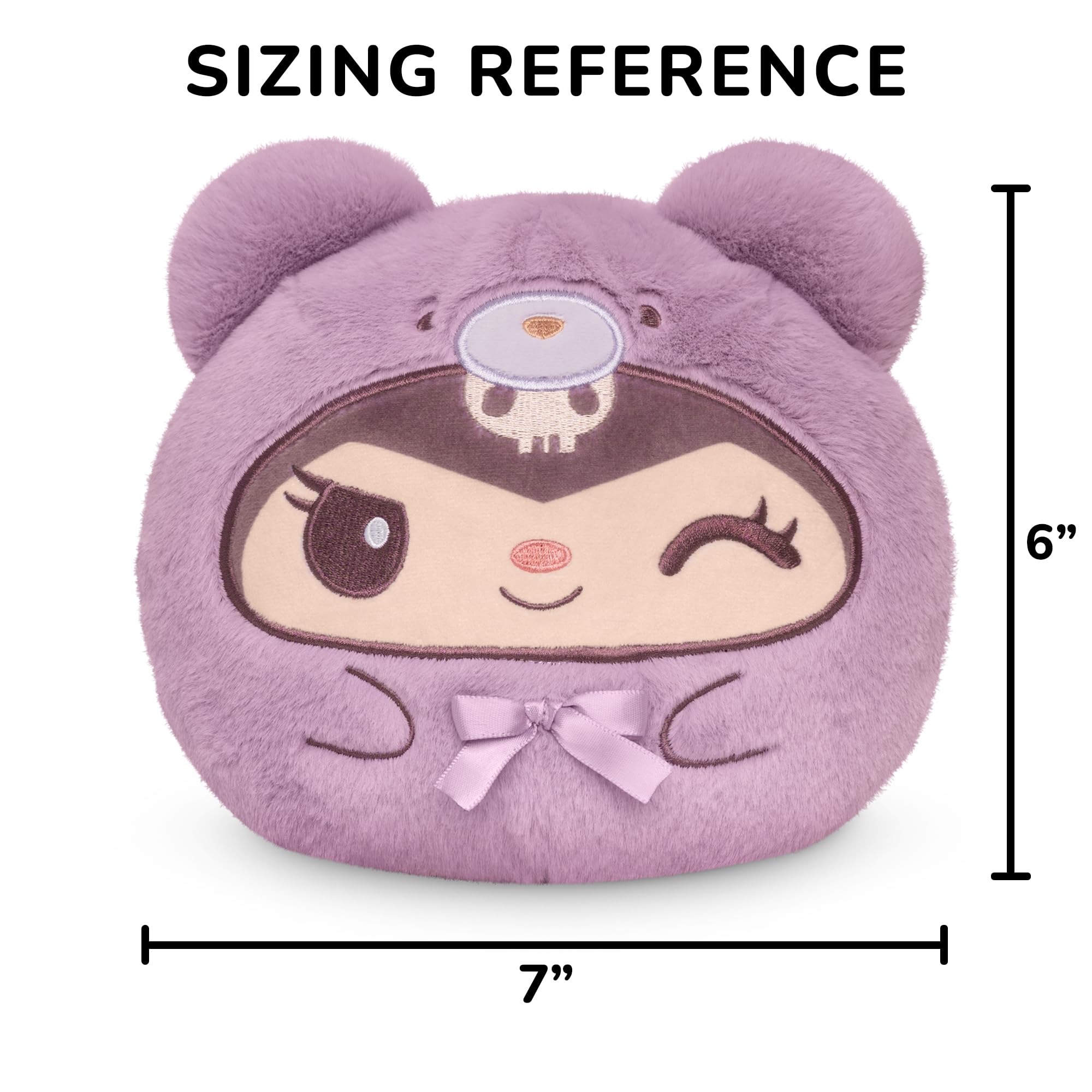 Foto 5 pulgar | Oso De Peluche Pushie Teeturtle Kuromi Reversible De 6 Pulgadas - Venta Internacional.