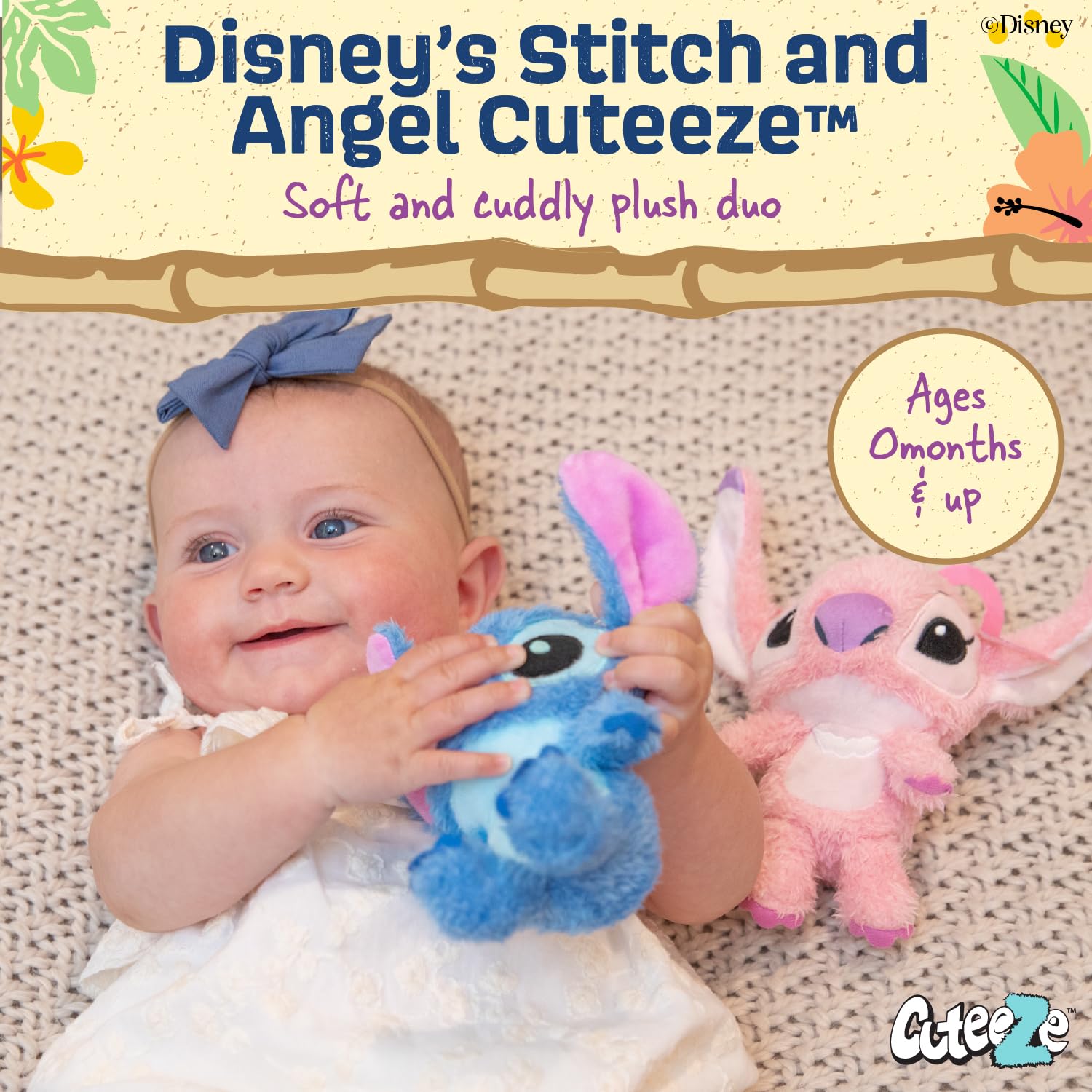 Foto 3 pulgar | Peluches De Peluche Preferidos Por Los Niños Disney Baby Lilo & Stit - Venta Internacional.