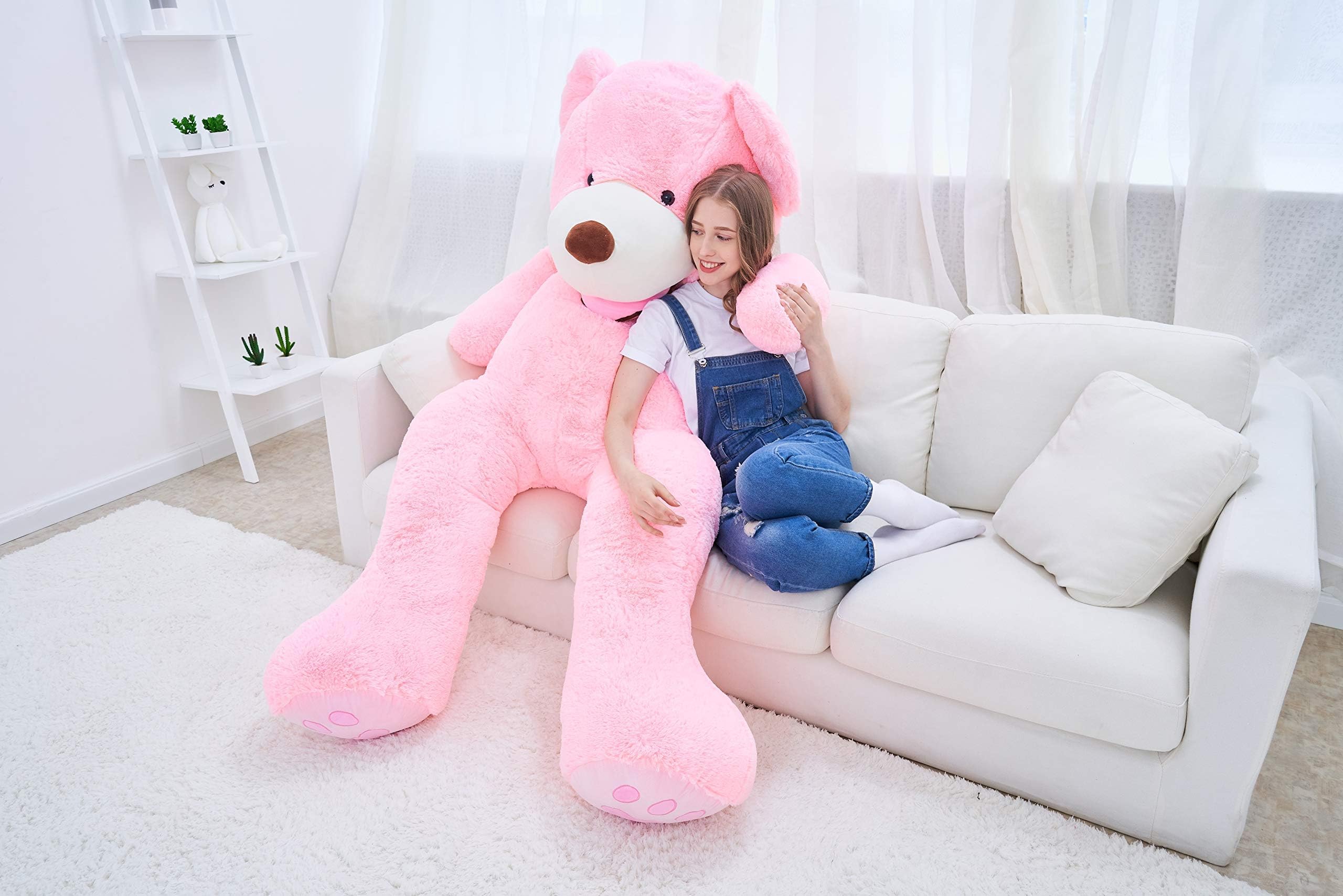 Foto 3 pulgar | Peluche Gigante Ikasa Con Forma De Oso De Peluche, 198 Cm, Color Rosa - Venta Internacional.