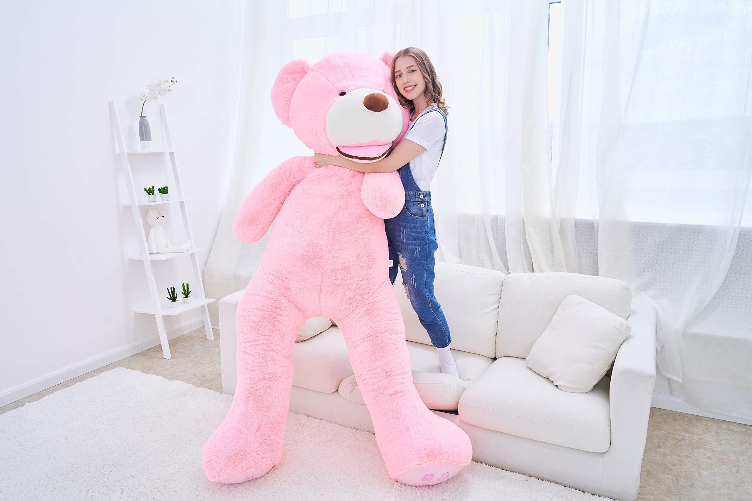 Foto 5 pulgar | Peluche Gigante Ikasa Con Forma De Oso De Peluche, 198 Cm, Color Rosa - Venta Internacional.