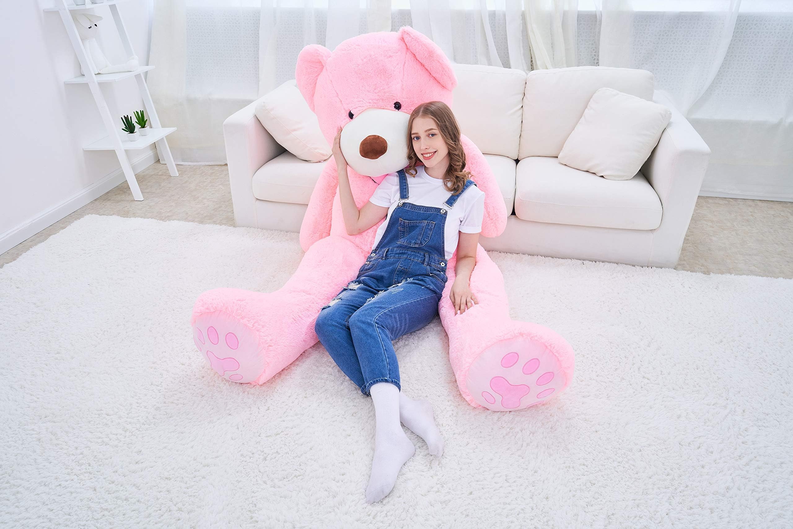 Foto 6 pulgar | Peluche Gigante Ikasa Con Forma De Oso De Peluche, 198 Cm, Color Rosa - Venta Internacional.