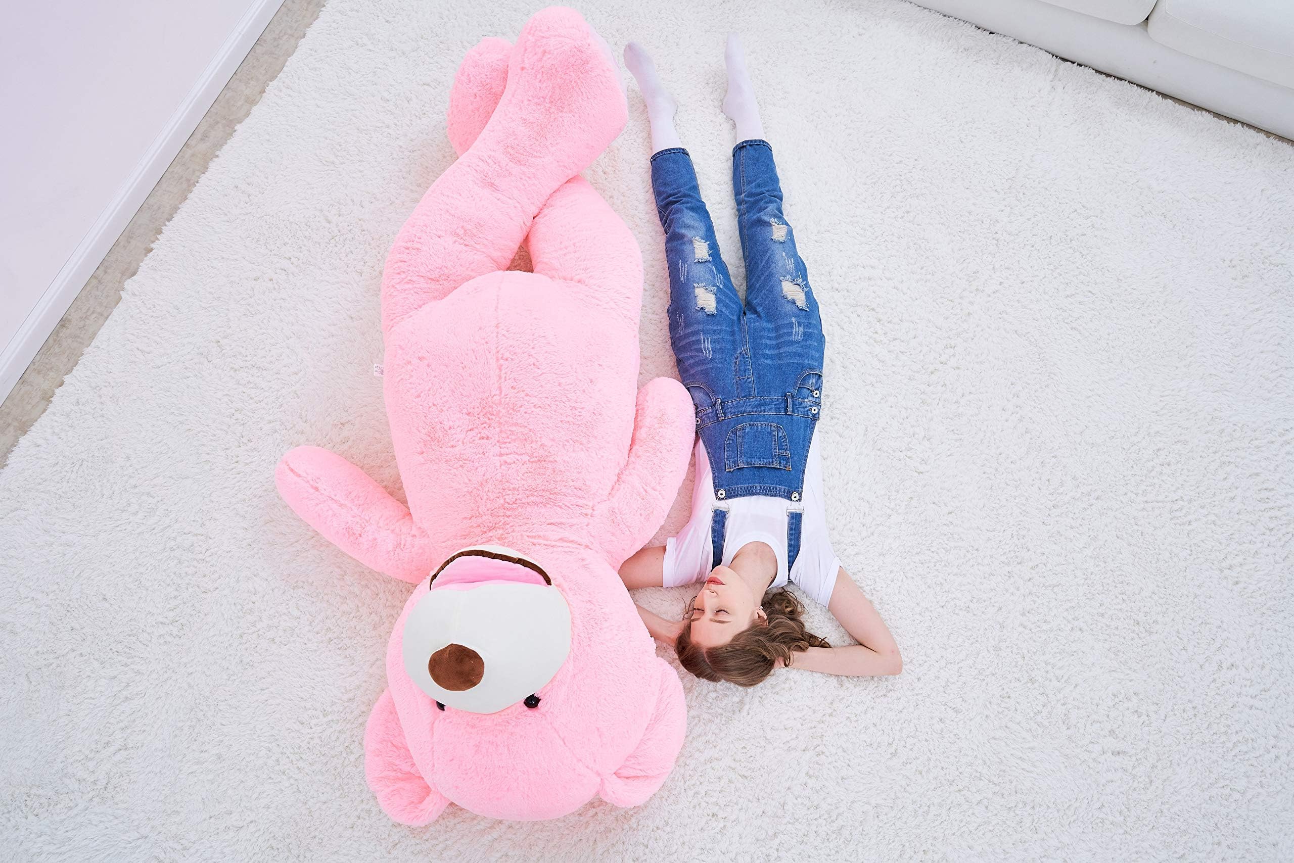 Foto 7 pulgar | Peluche Gigante Ikasa Con Forma De Oso De Peluche, 198 Cm, Color Rosa - Venta Internacional.