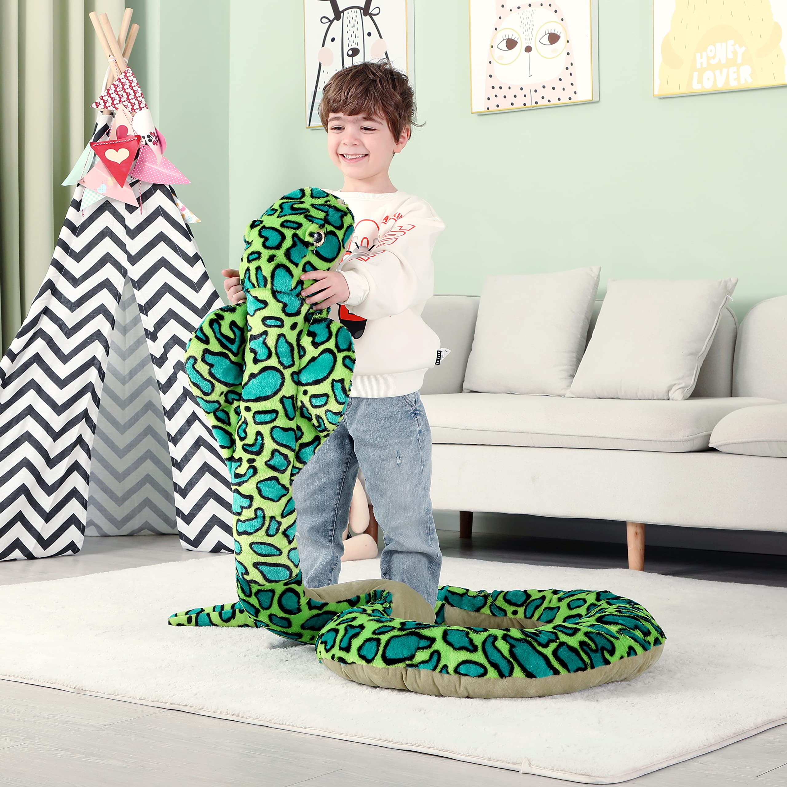Foto 3 pulgar | Peluche Ikasa Giant Snake 106 Cm - Venta Internacional.