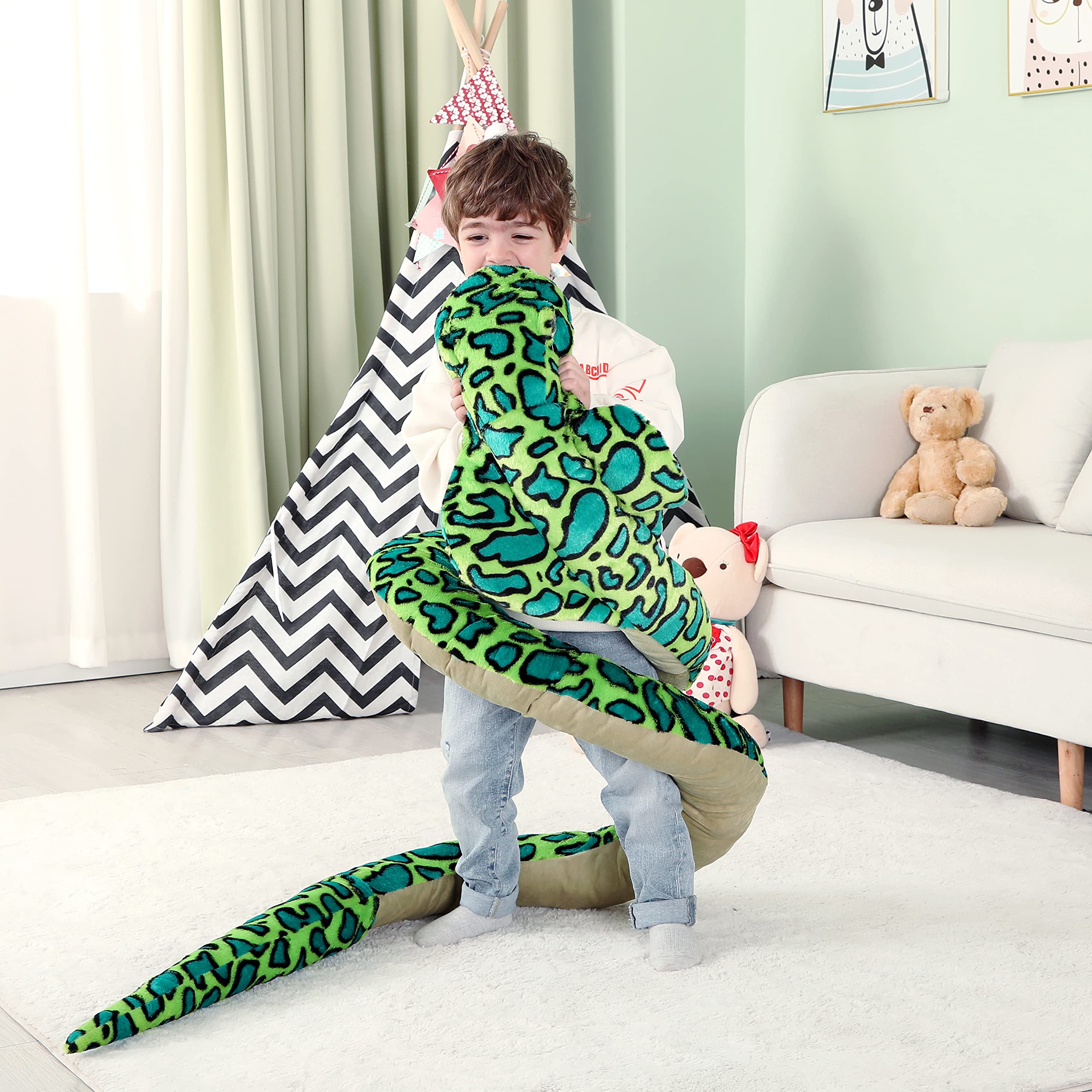 Foto 5 pulgar | Peluche Ikasa Giant Snake 106 Cm - Venta Internacional.