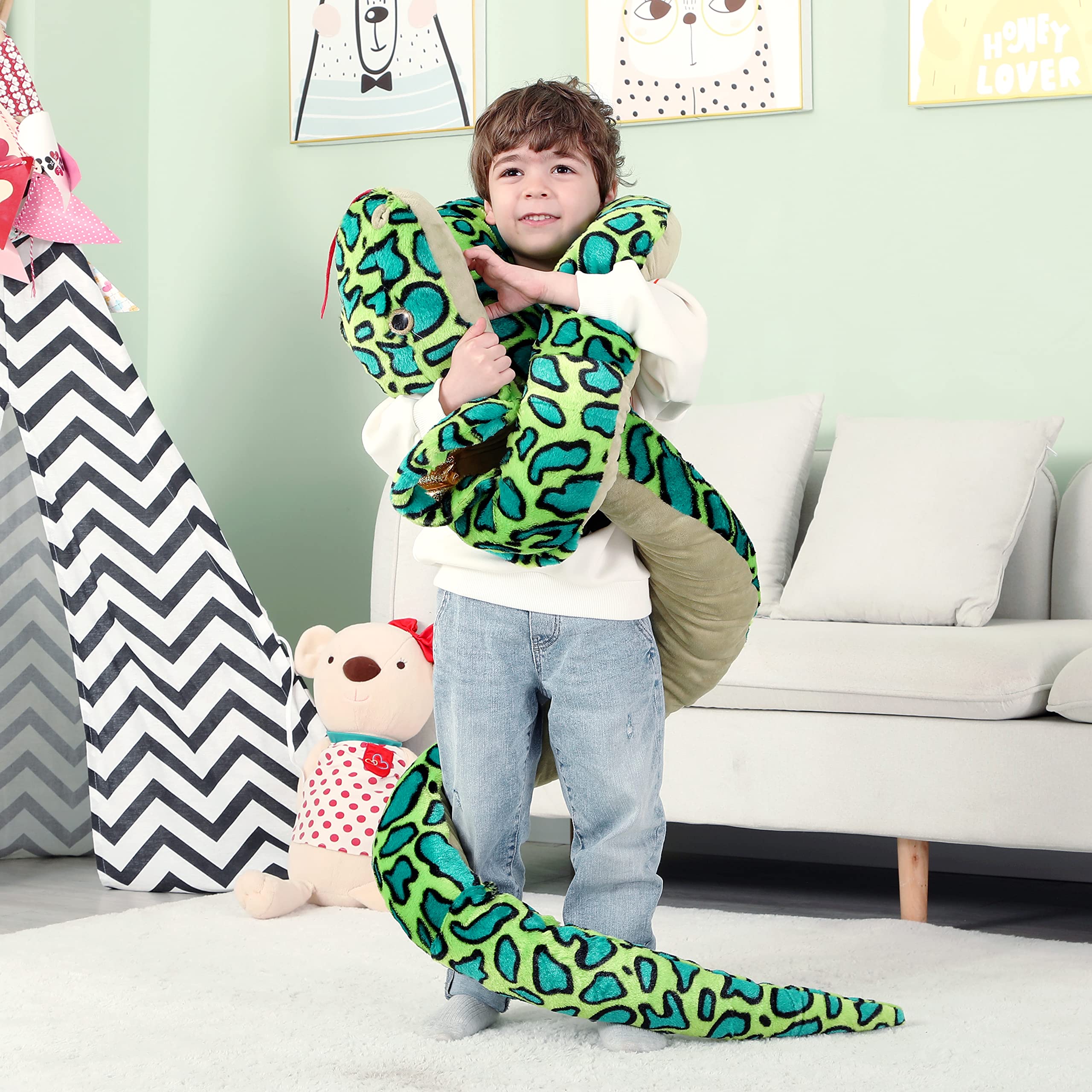 Foto 6 pulgar | Peluche Ikasa Giant Snake 106 Cm - Venta Internacional.