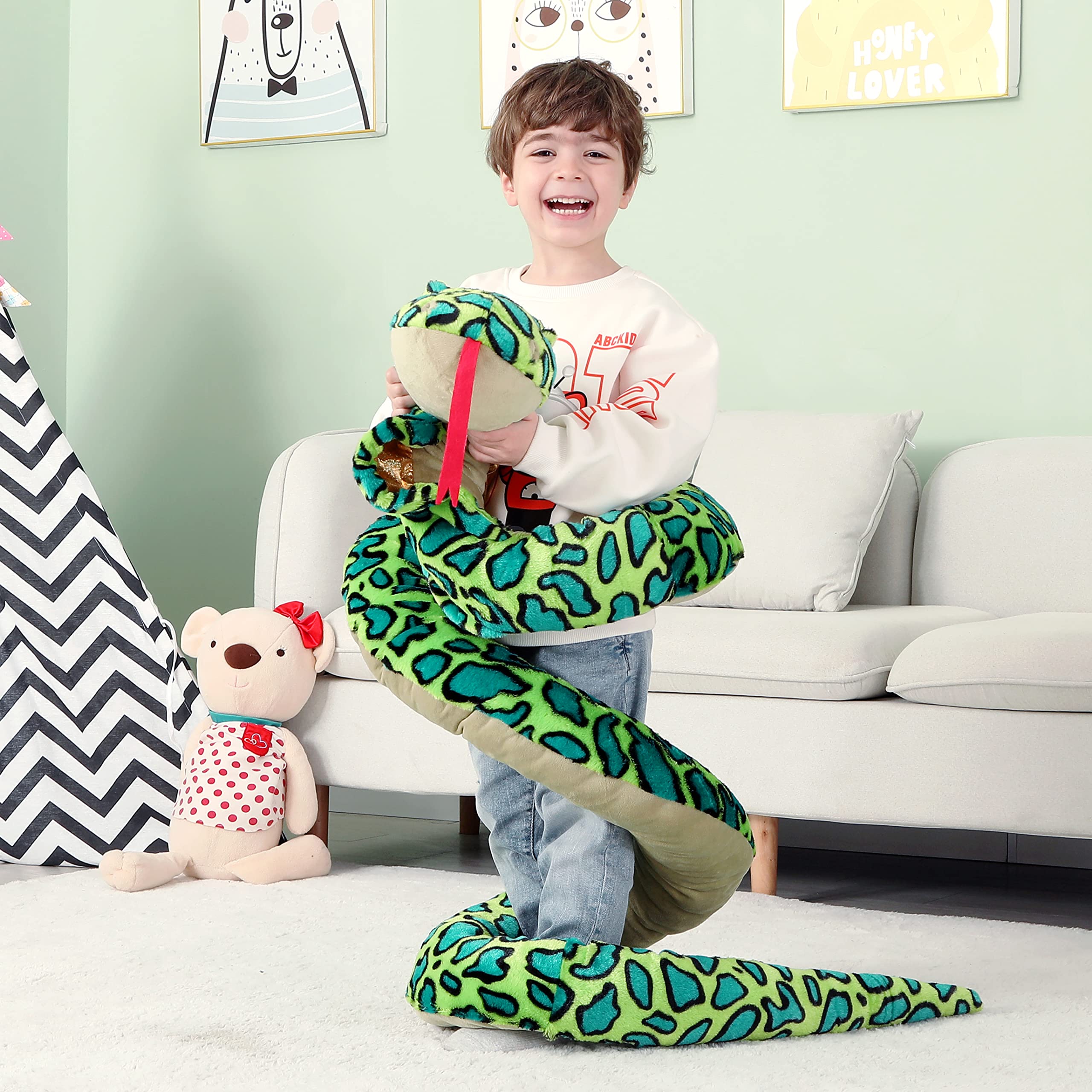 Foto 8 pulgar | Peluche Ikasa Giant Snake 106 Cm - Venta Internacional.